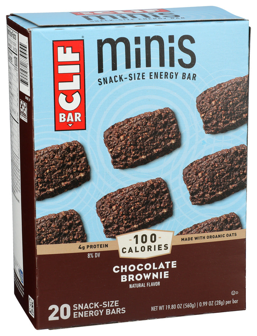 Clif Bar Snack-Size Minis Chocolate Brownie Energy Bars 20 - 0.99 oz ea - Case of 4