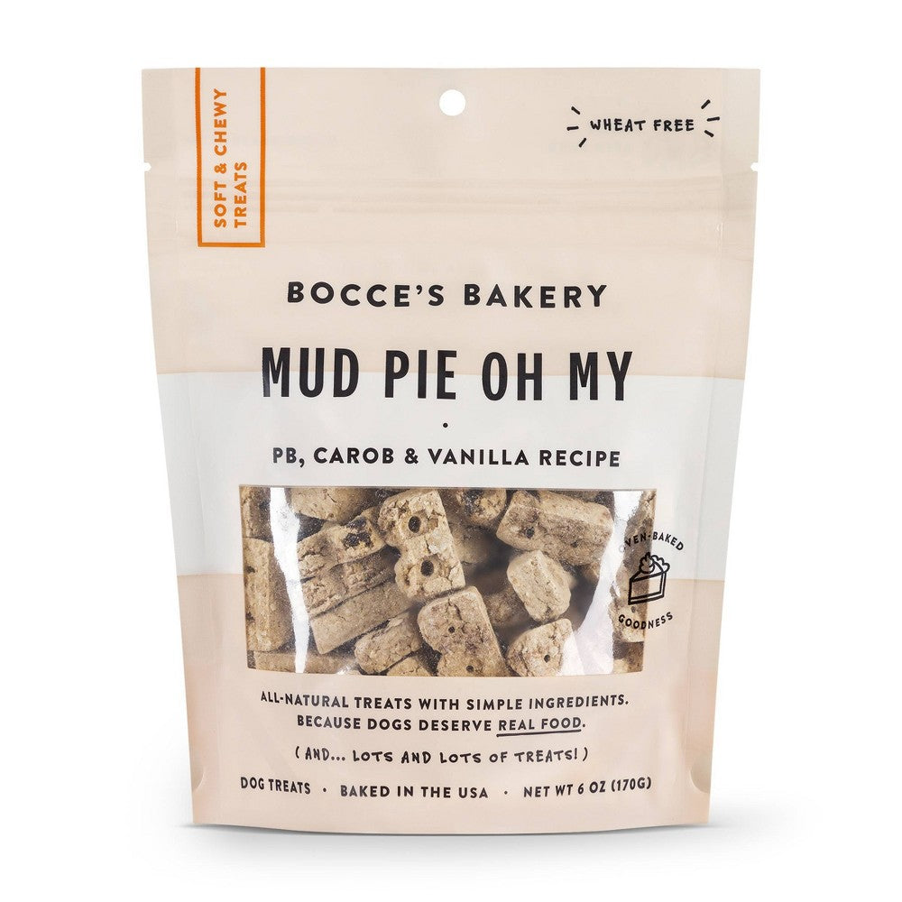 Bocce's Mud Pie Oh My Soft & Chewy Dog Treats - 6 oz - Case of 12