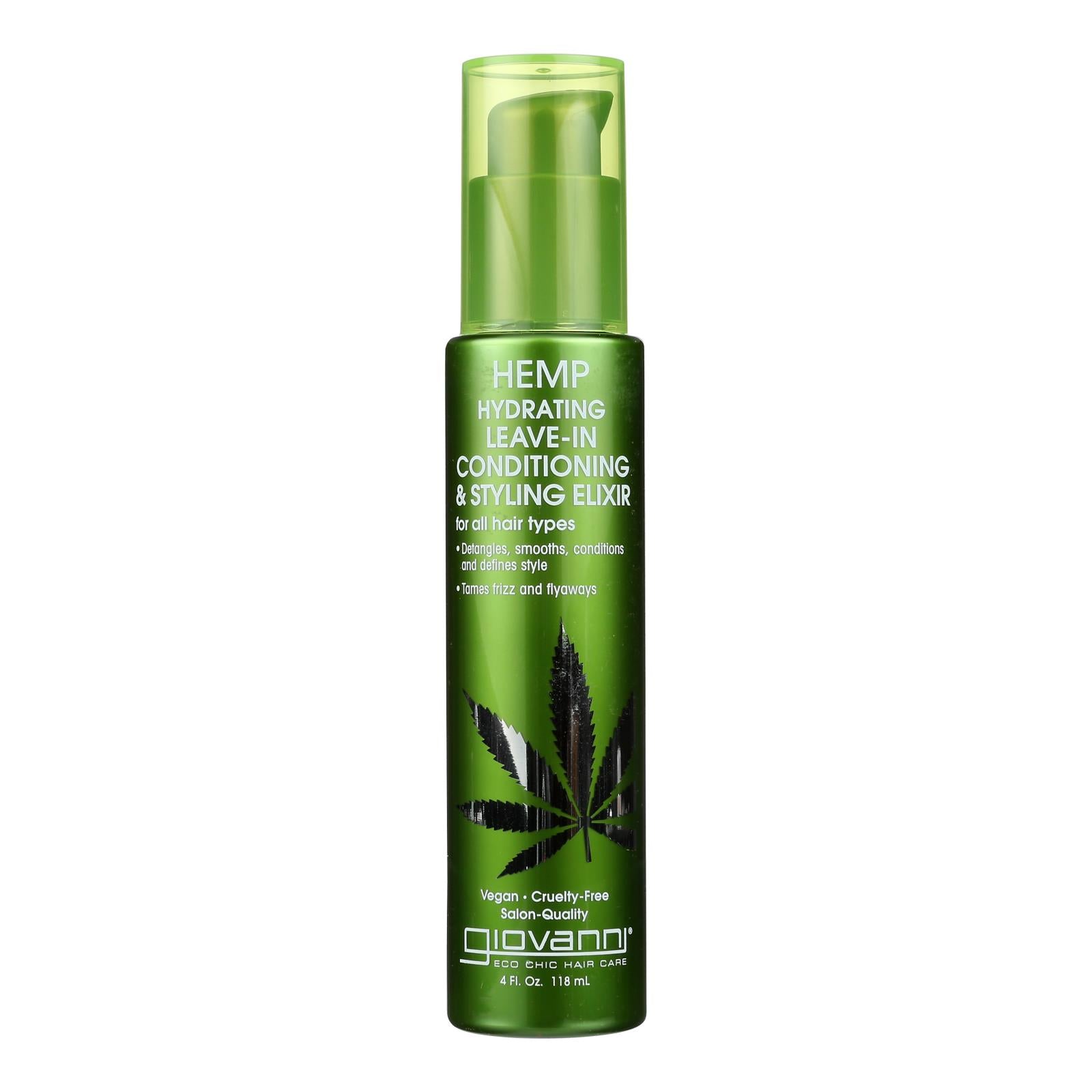 Giovanni Hair Care Products - Hemp Leave In Conditioner Style - 1 Each-4 FZ