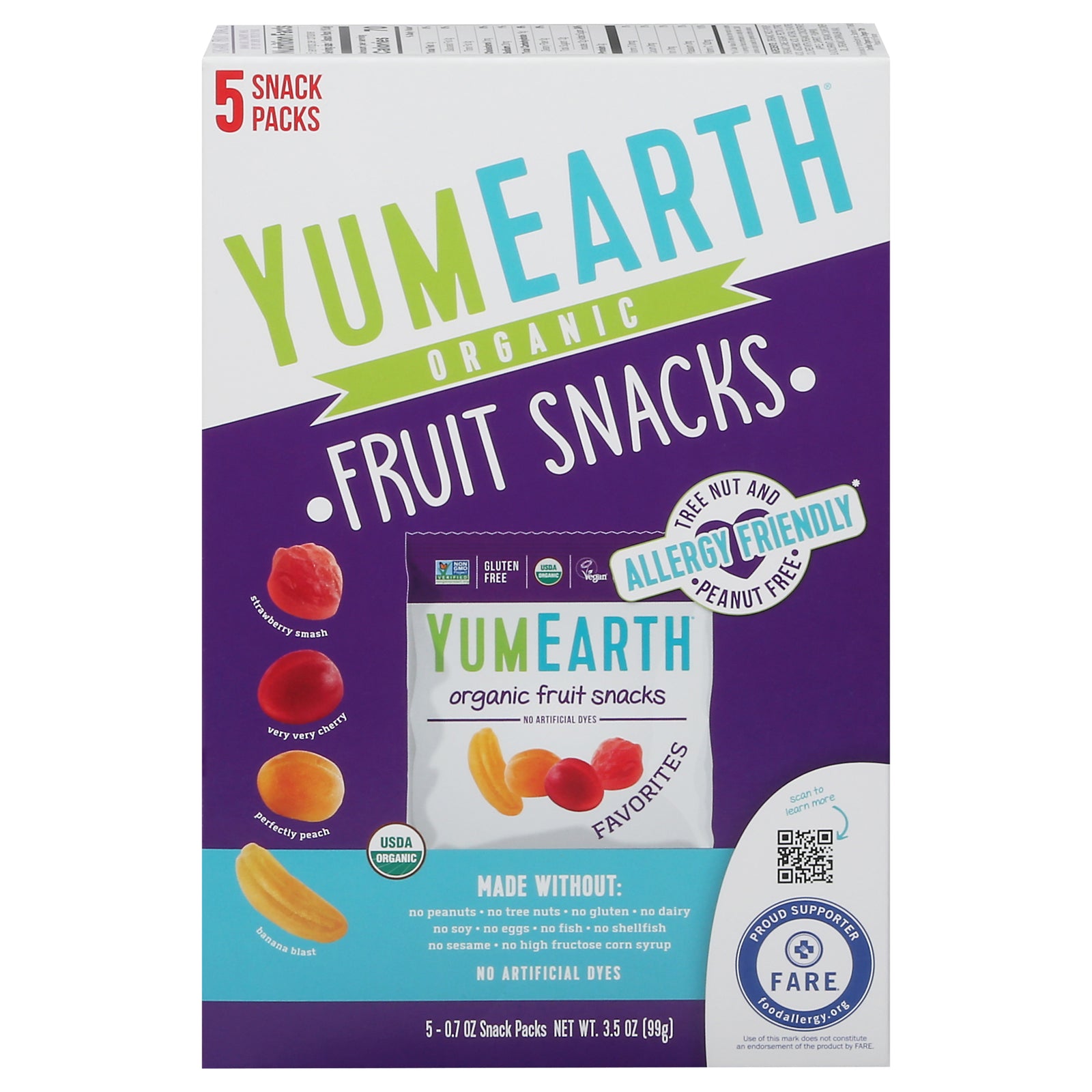 Yumearth - Fruit Snk Og2 Favorites - CS of 6-3.5 OZ