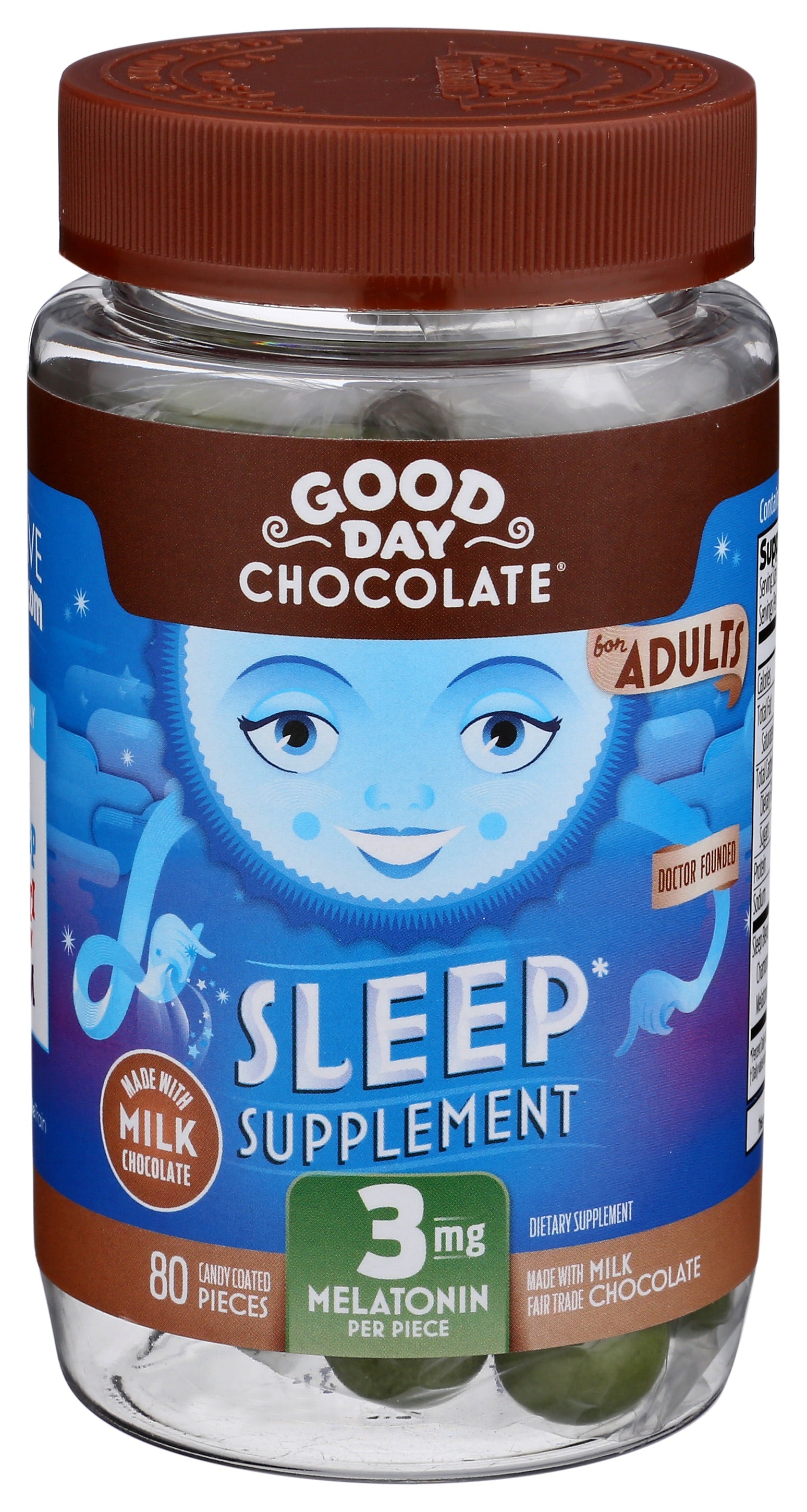 Good Day Chocolate - Sup Adlt Sleep Mchoc 3mg - EA of 1-80 CT