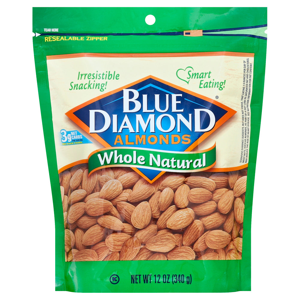 Blue Diamond - Almonds Whole Natural - CS of 6-12 OZ