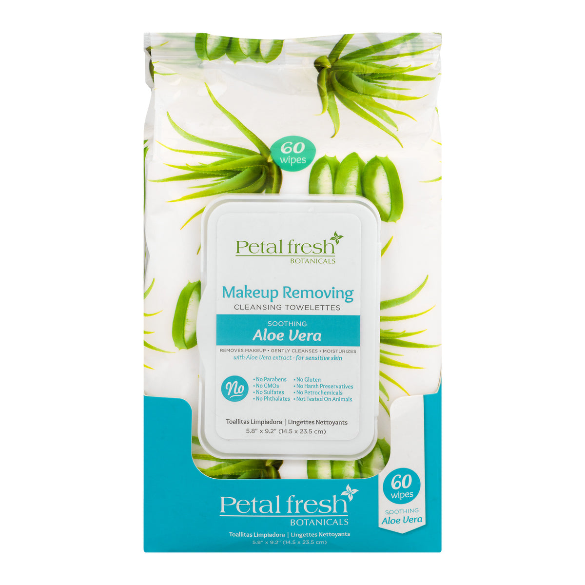 Petal Fresh Pure - Mkp Rmvng Wipes Aloe Vera - CS of 12-60 CT