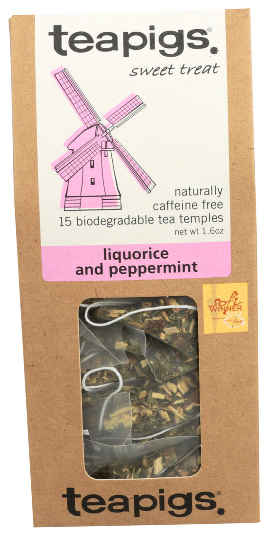Teapigs Liquorice & Peppermint Tea 15 - 3g Tea Temples - Case of 6