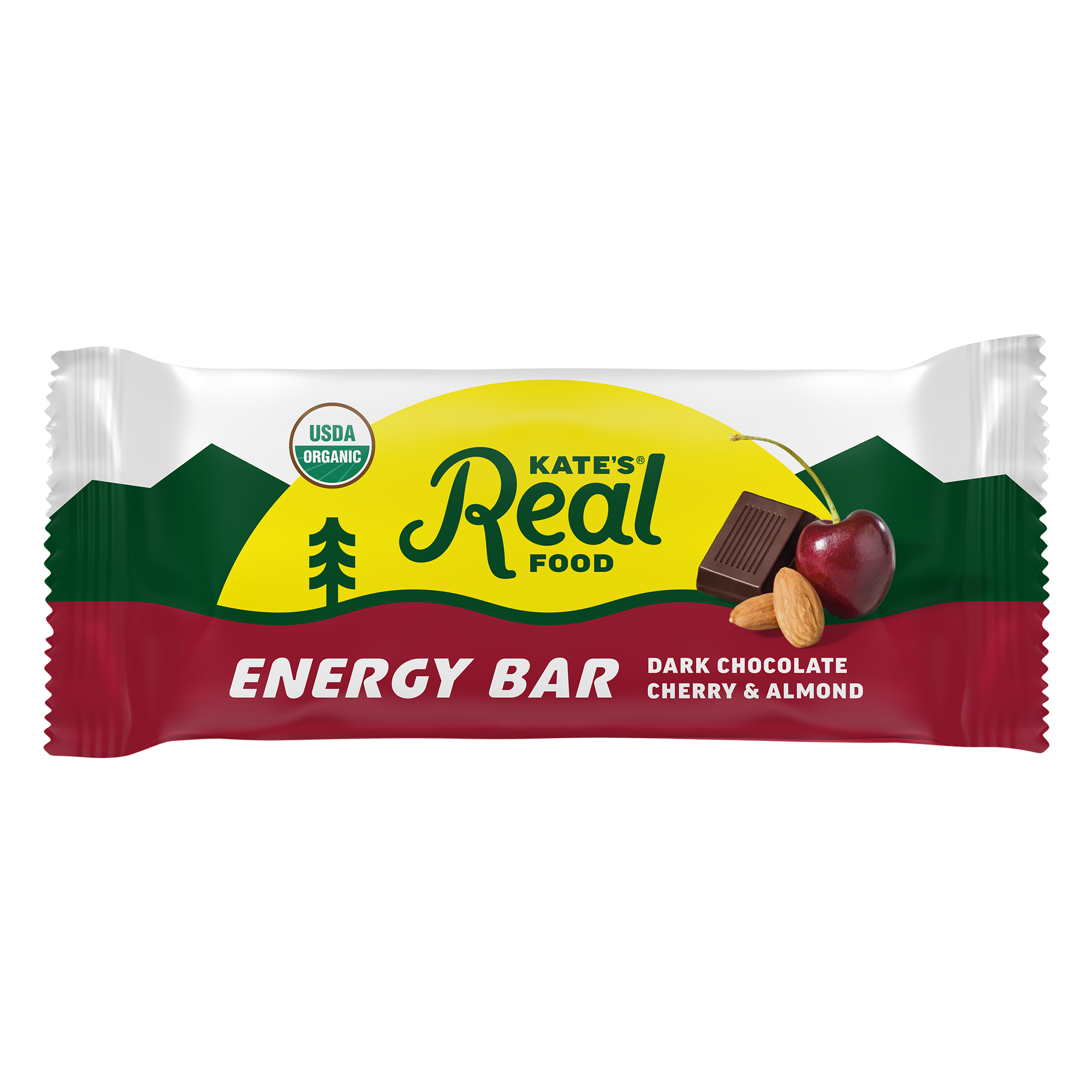 Kate's Real Food Dark Chocolate and Cherry Energy Bars, 12-Pack, 2.2 Oz Each