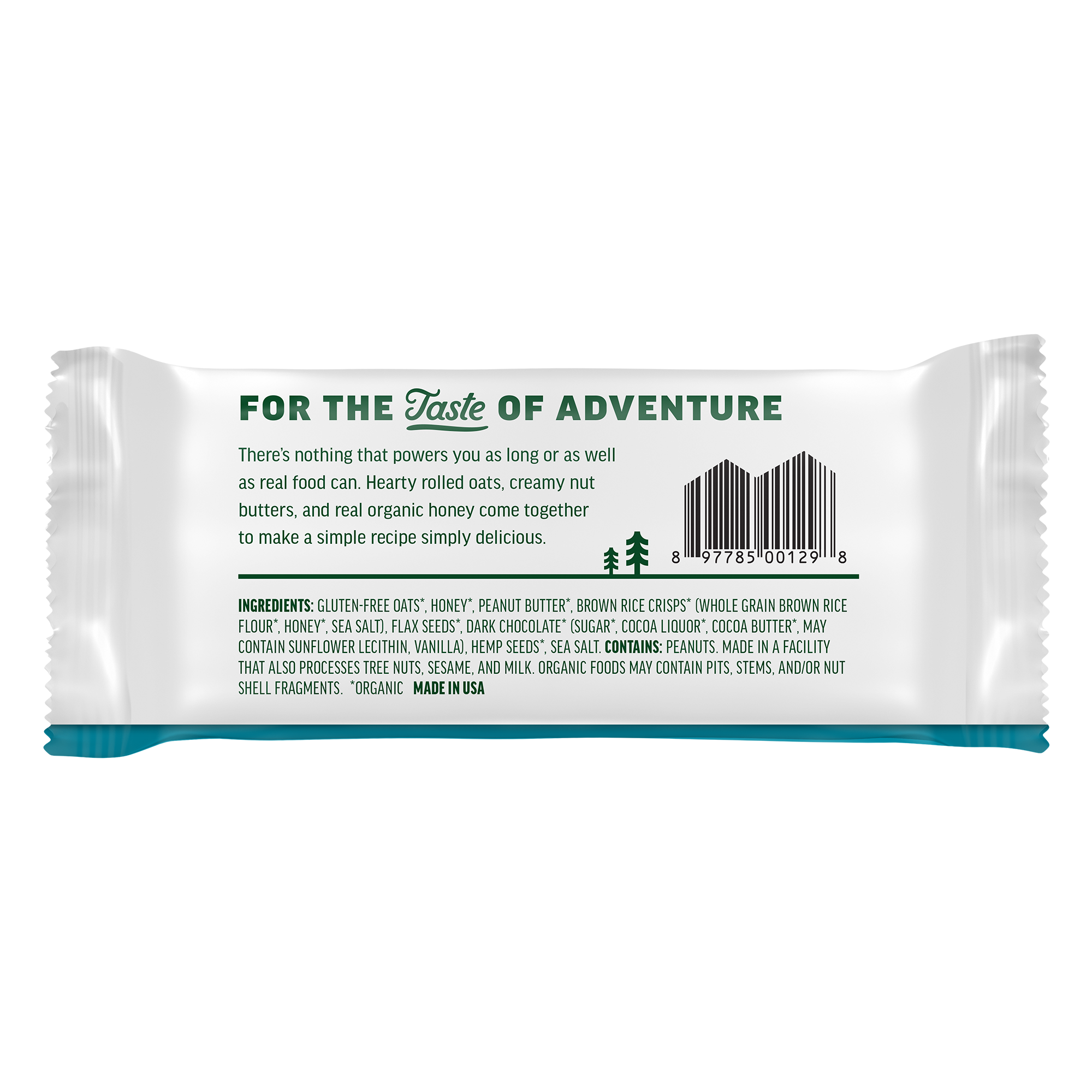 Kate's Real Food - Peanut Butter Hemp and Flax Energy Bar - Case of 12 - 2.2 OZ