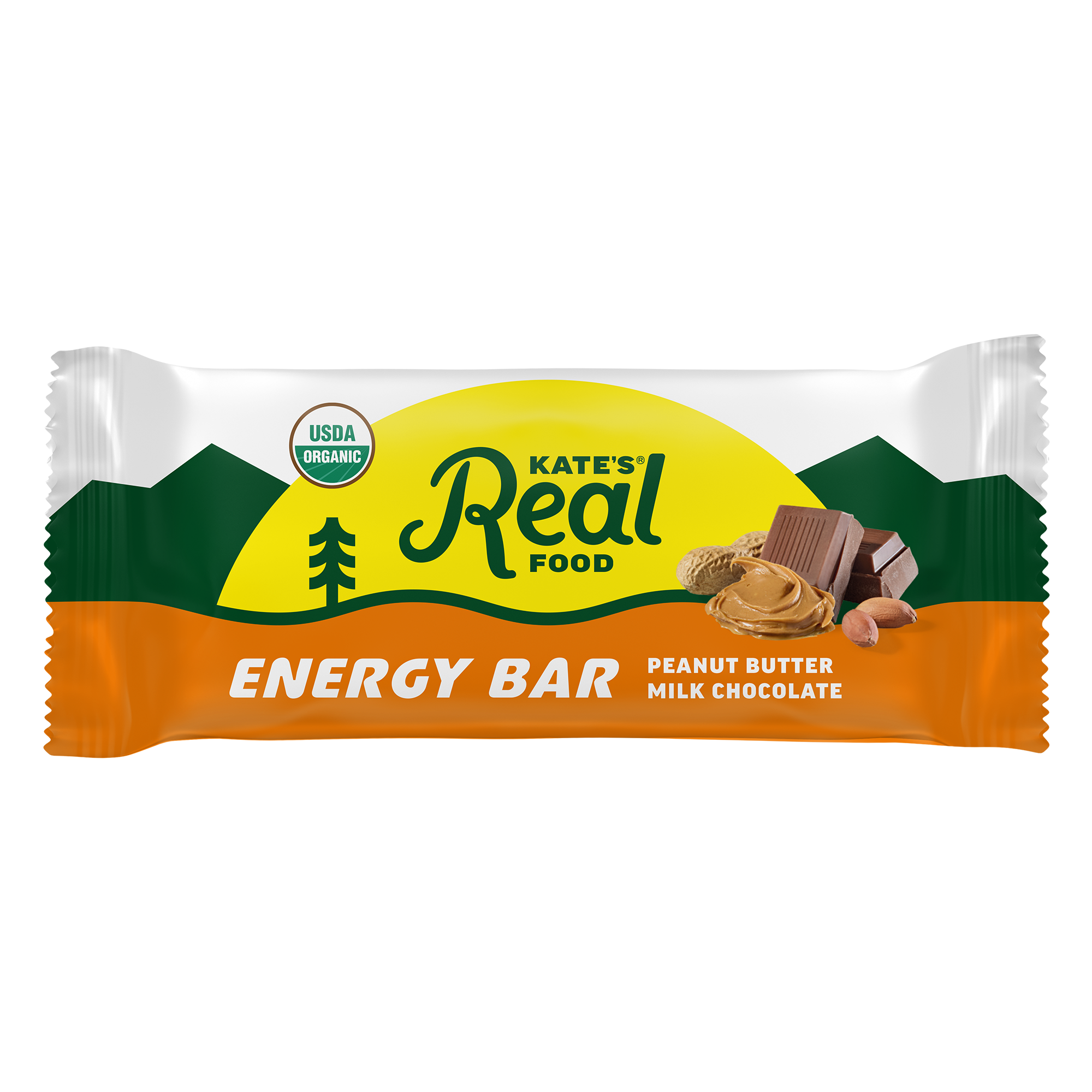 Kate's Real Food Peanut Butter Milk Chocolate Bars - 12 Count