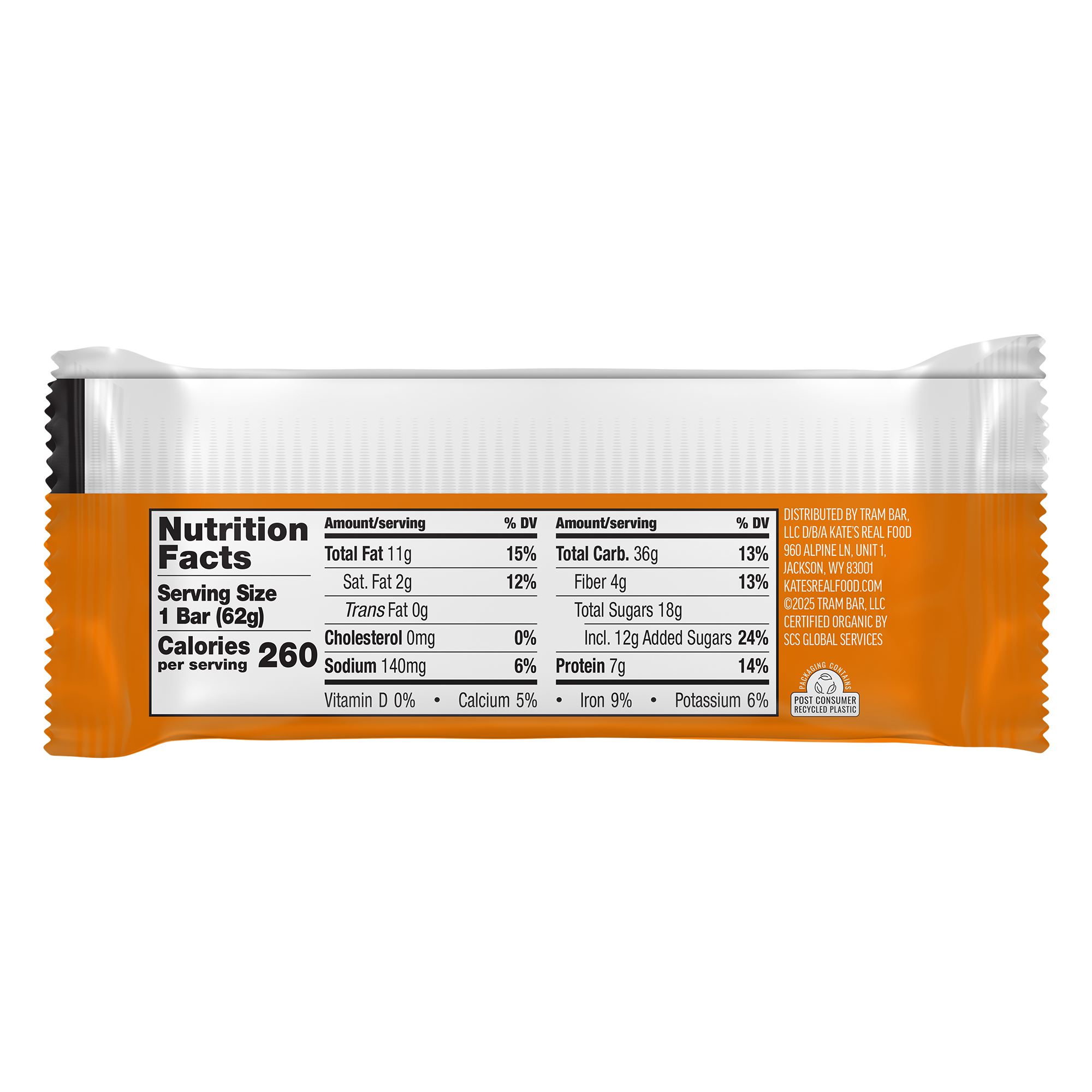 Kate's Real Food Peanut Butter Milk Chocolate Bars - 12 Count