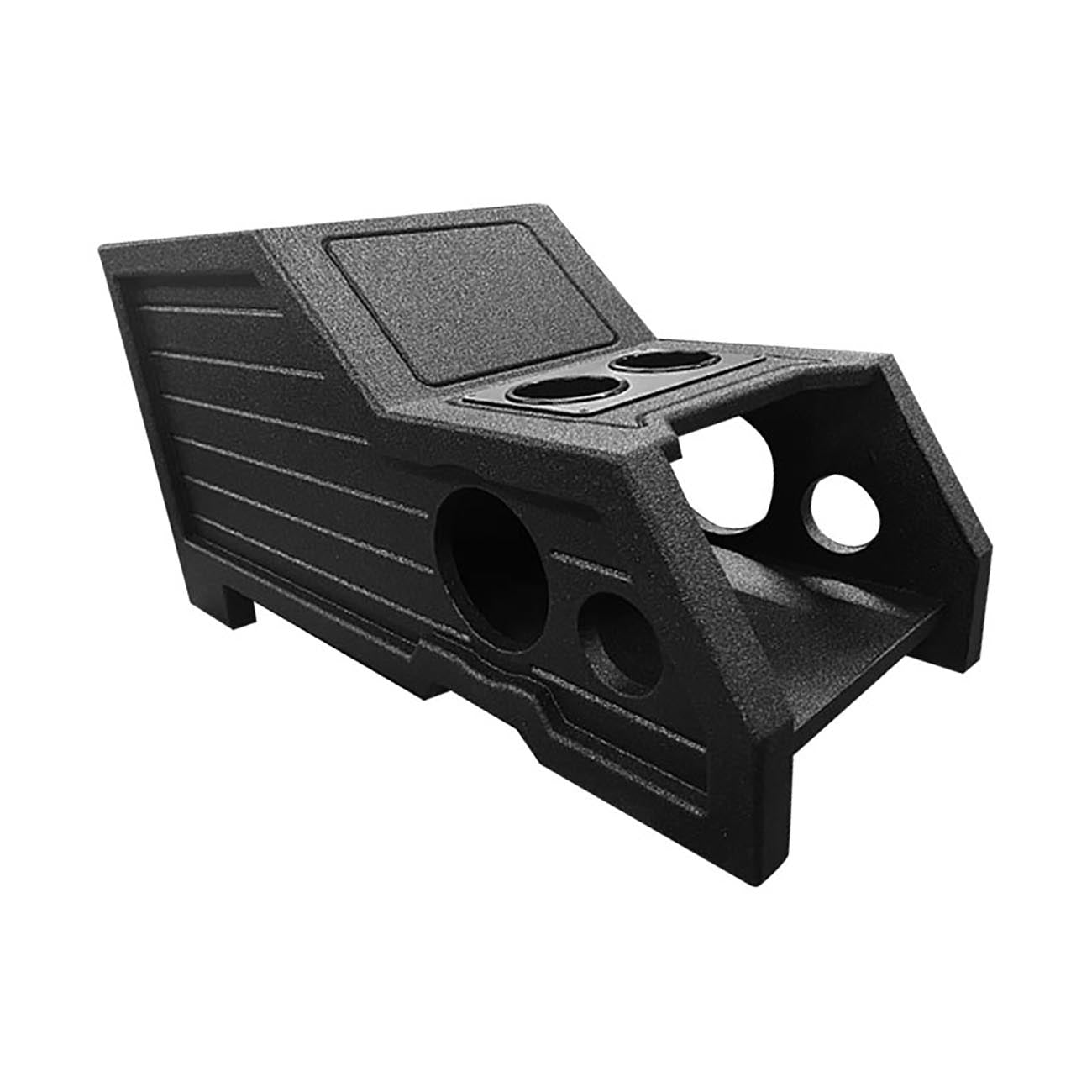 QPower QBOMB '15-'24 F-150/ '17-'24 Super Duty Crew Cab Center Console Single 12" Vented Empty Woofe