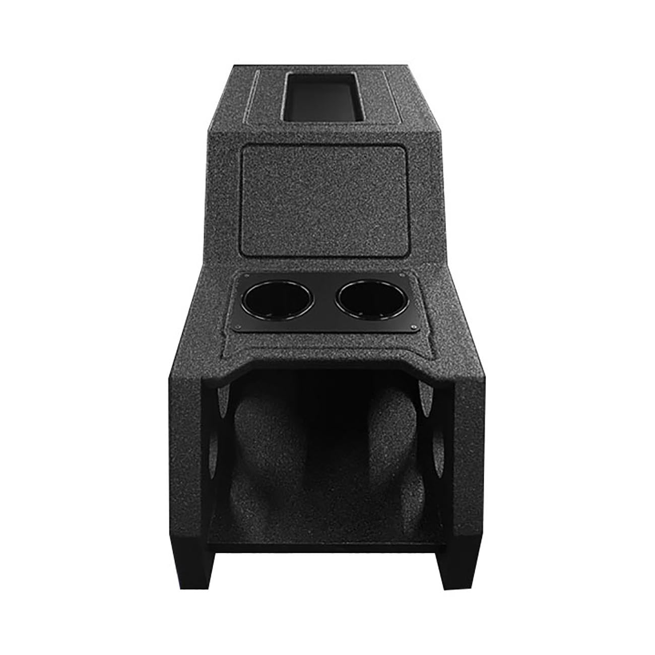 QPower QBOMB '15-'24 F-150/ '17-'24 Super Duty Crew Cab Center Console Single 12" Vented Empty Woofe