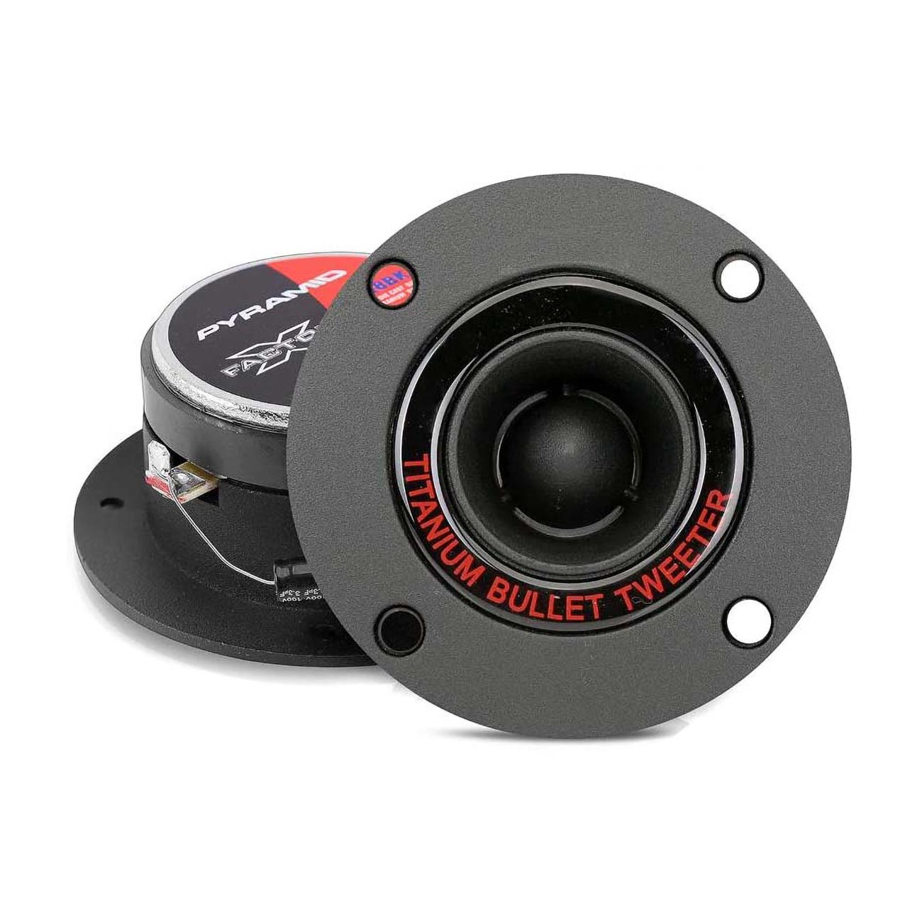 PYRAMID TWEETERS  (sold in pairs) BLACK DIE CASTBULLET STYLE; 300 WATT; 3.75"
