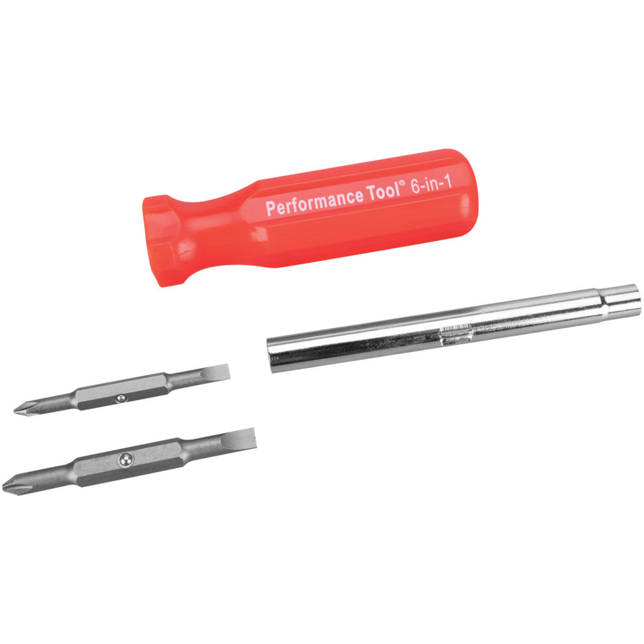 Performance Tool 6-in-1 Quick Change Screwdriver with Hex Torque Handle