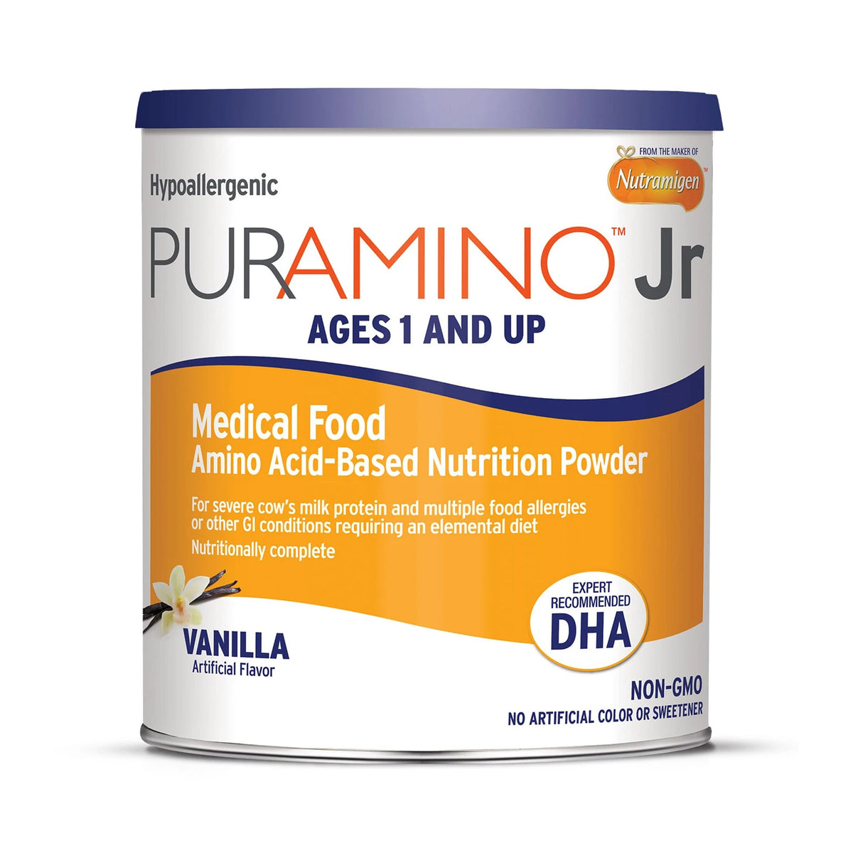 Mead Johnson - Pediatric Oral Supplement PurAmino™ Jr Vanilla Flavor 14.1 oz. Can Powder Amino Acid Cow's Milk Allergy [4/CS]