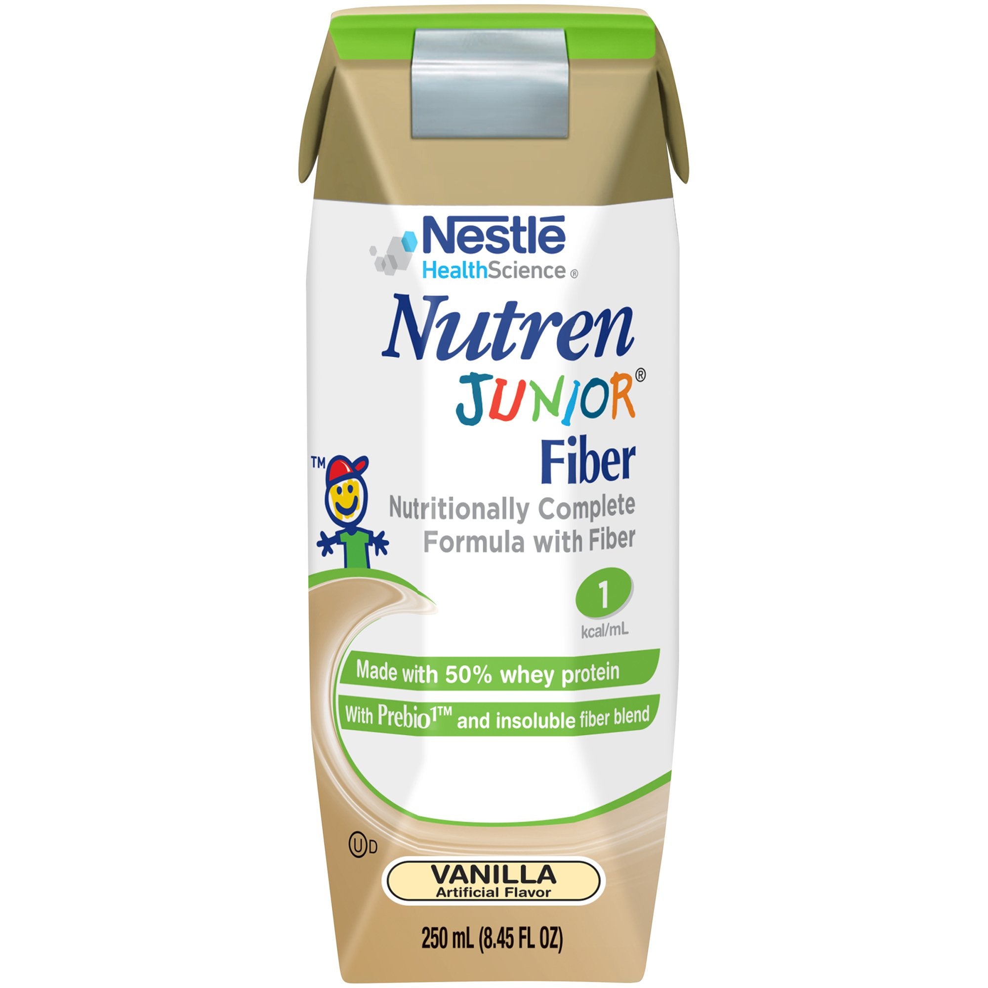 Nestle Healthcare Nutrition - Pediatric Oral Supplement Nutren® Junior Fiber Vanilla Flavor 8.45 oz. Tetra Prisma® Liquid Fiber Bowel Management [1/EA]