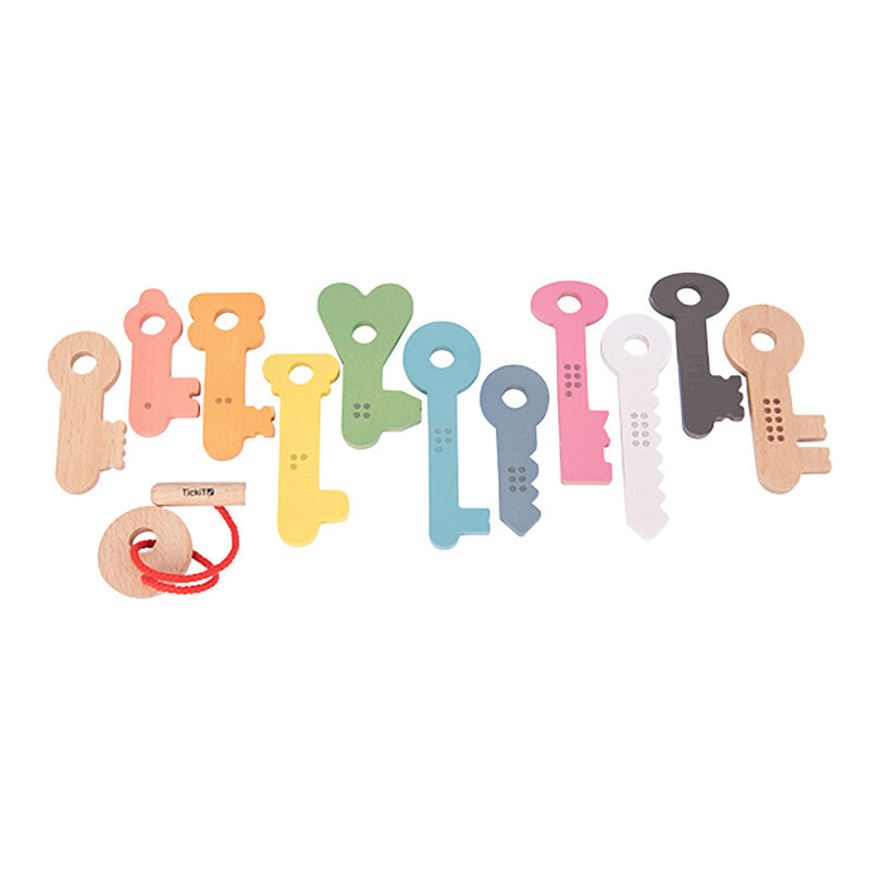 TICKIT - Rainbow Wooden Keys - Set of 11