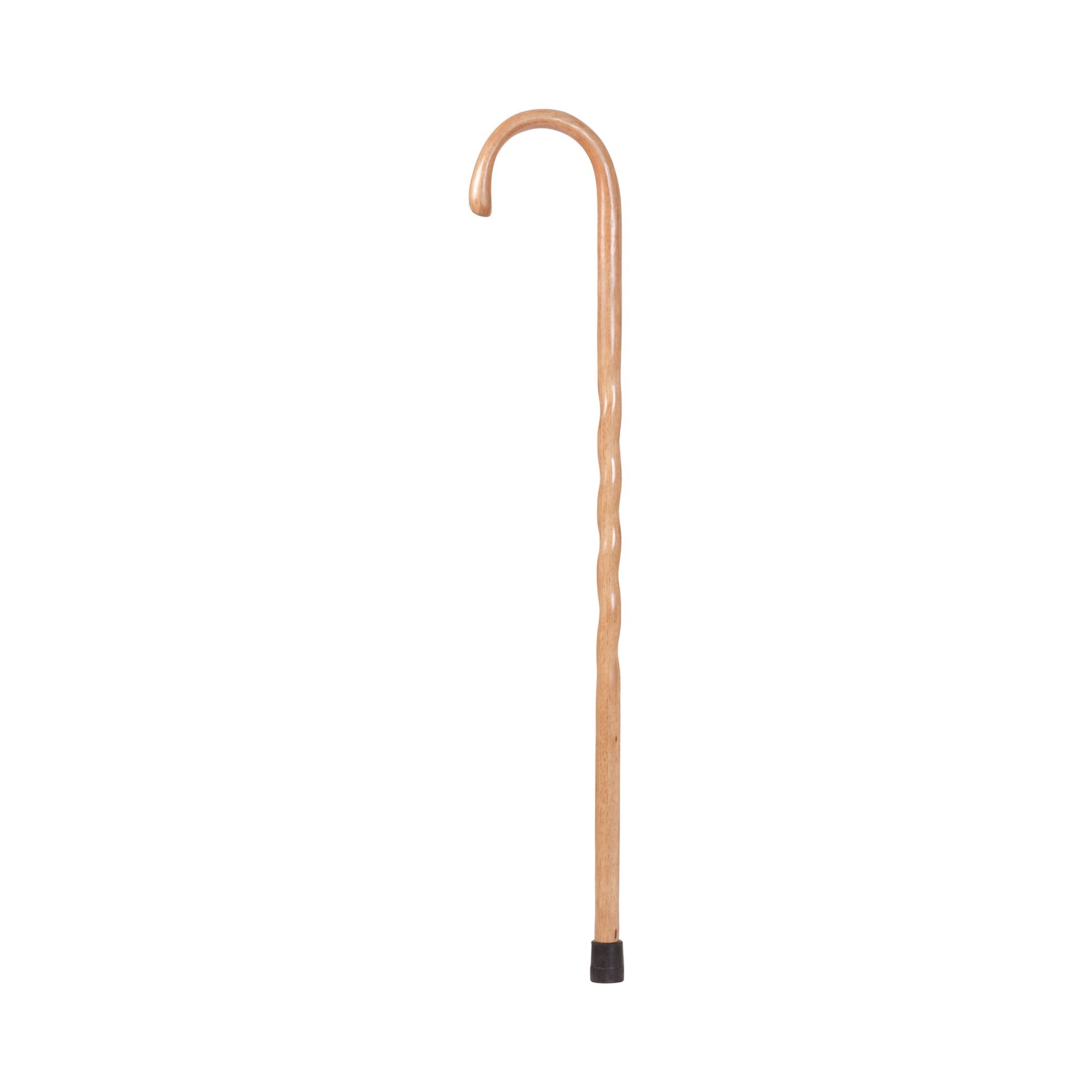 Mabis Healthcare - Round Handle Cane Brazos™ Twisted Wood 37 Inch Height Tan Oak [1/EA]