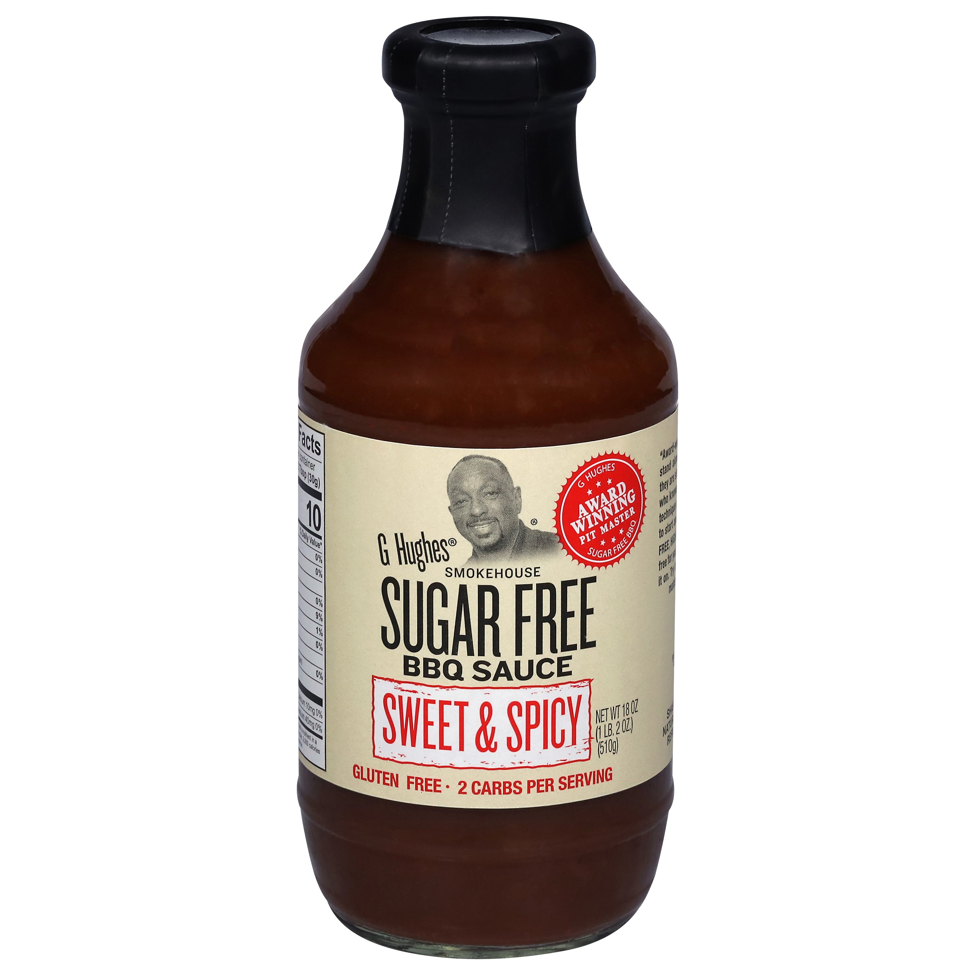 G Hughes Sugar Free Sweet & Spicy BBQ Sauce 18 oz - Case of 6
