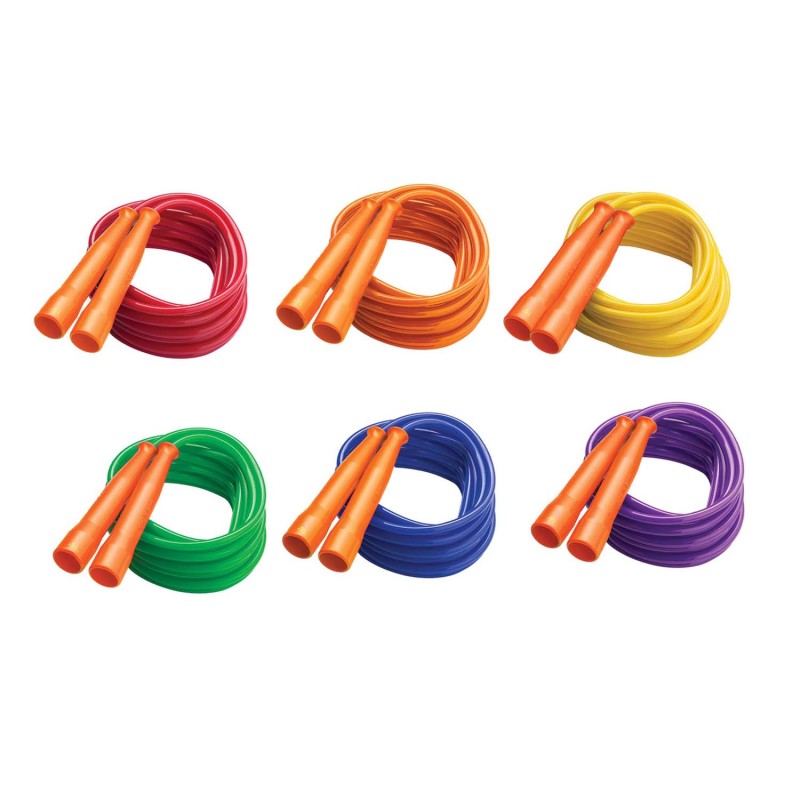 CHAMPION SPORTS - Licorice Speed Jump Rope, 16' with Orange Handles, Pack of 6