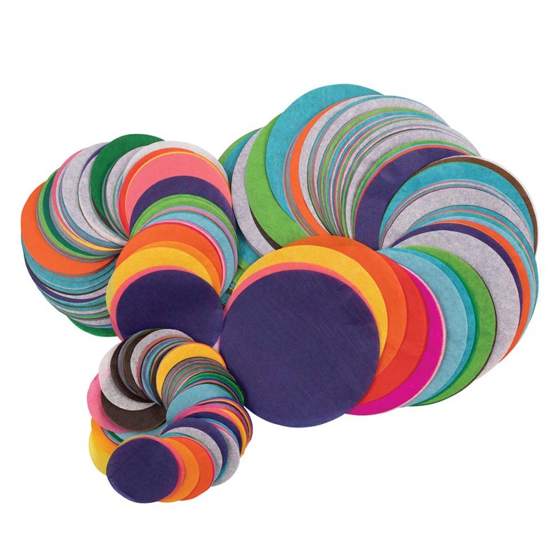 SPECTRA - Bleeding Tissue Circles Assortment, 25 Assorted Colors, Assorted Sizes, 2,250 Circles