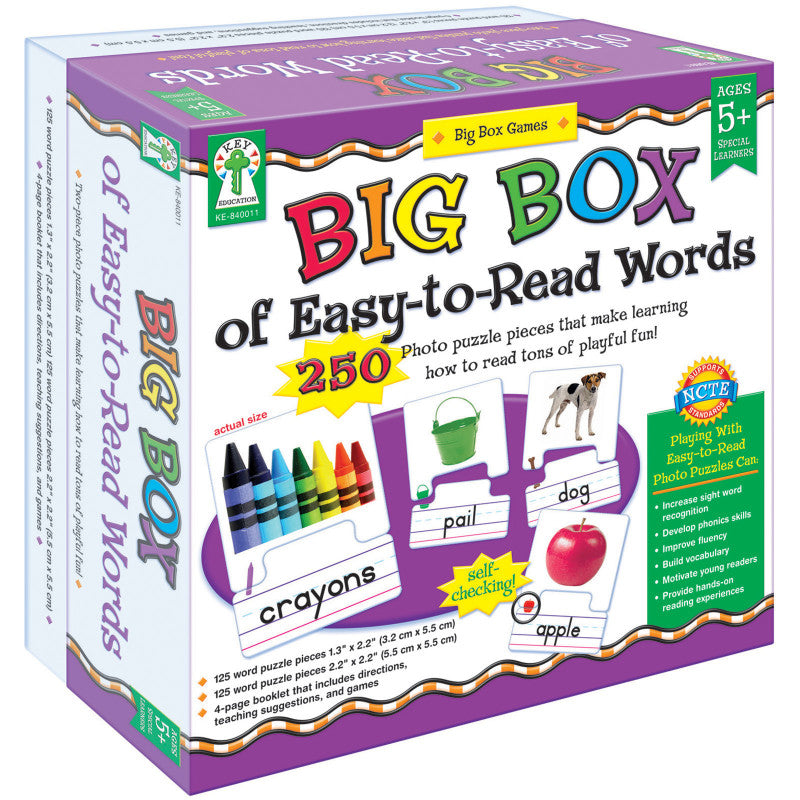 CARSON DELLOSA EDUCATION - Big Box of Easy-to-Read Words Board Game, Grade K-2