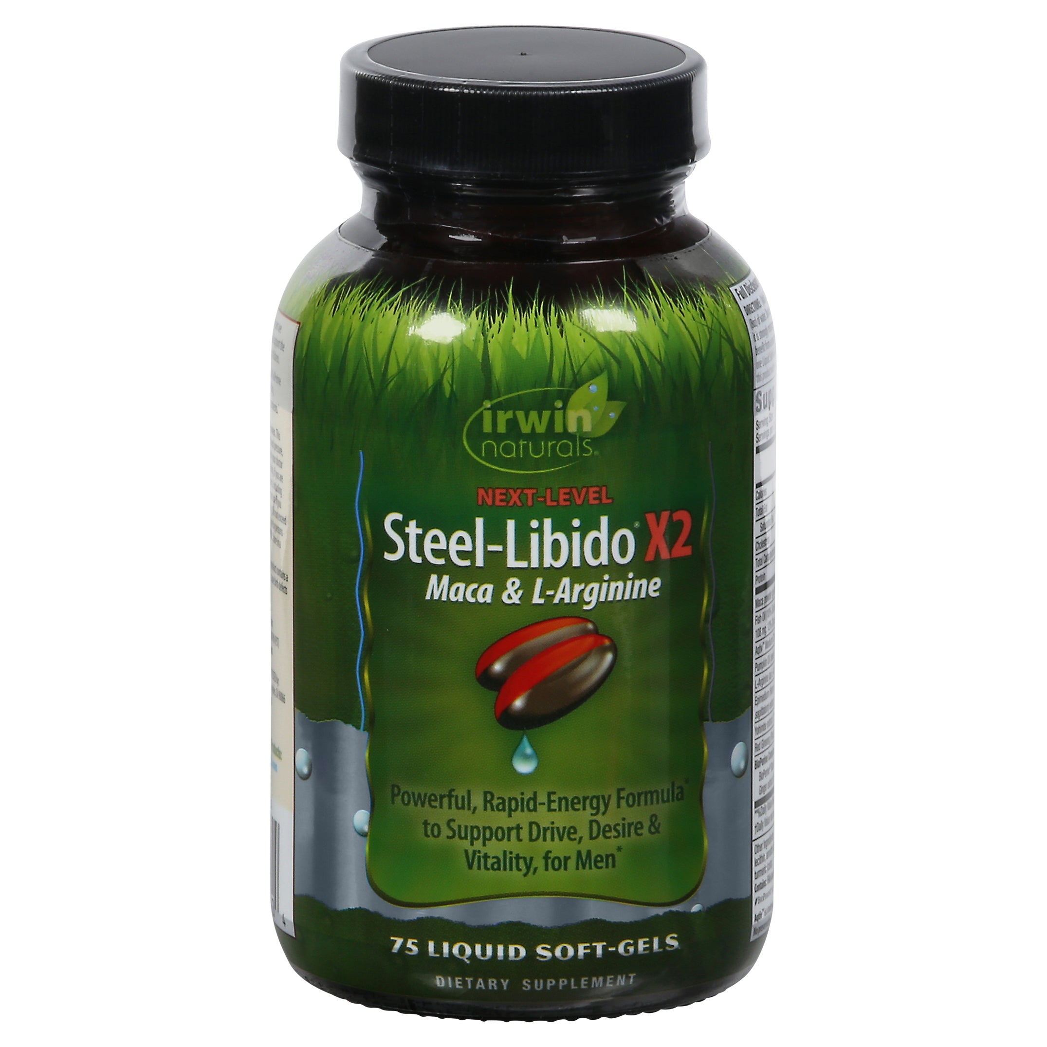 Irwin Naturals Liquid Soft-Gels Next-Level Steel-Libido X2 75 Liquid Soft-Gels - Case of 1