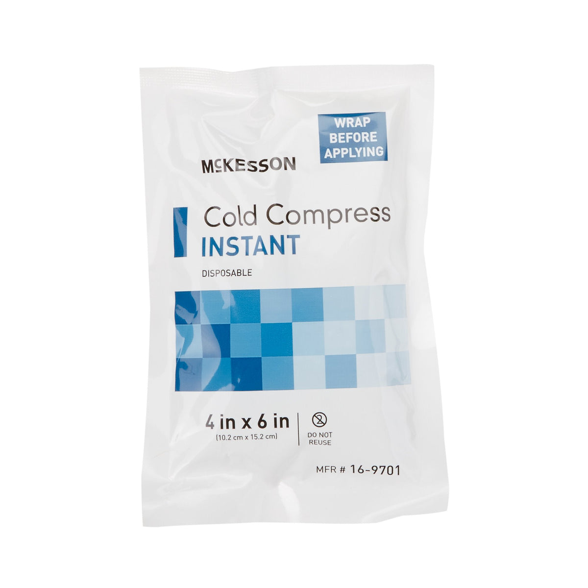 McKesson Brand - Instant Cold Pack McKesson General Purpose 4 X 6 Inch Plastic / Calcium Ammonium Nitrate / Water Disposable [1/EA]