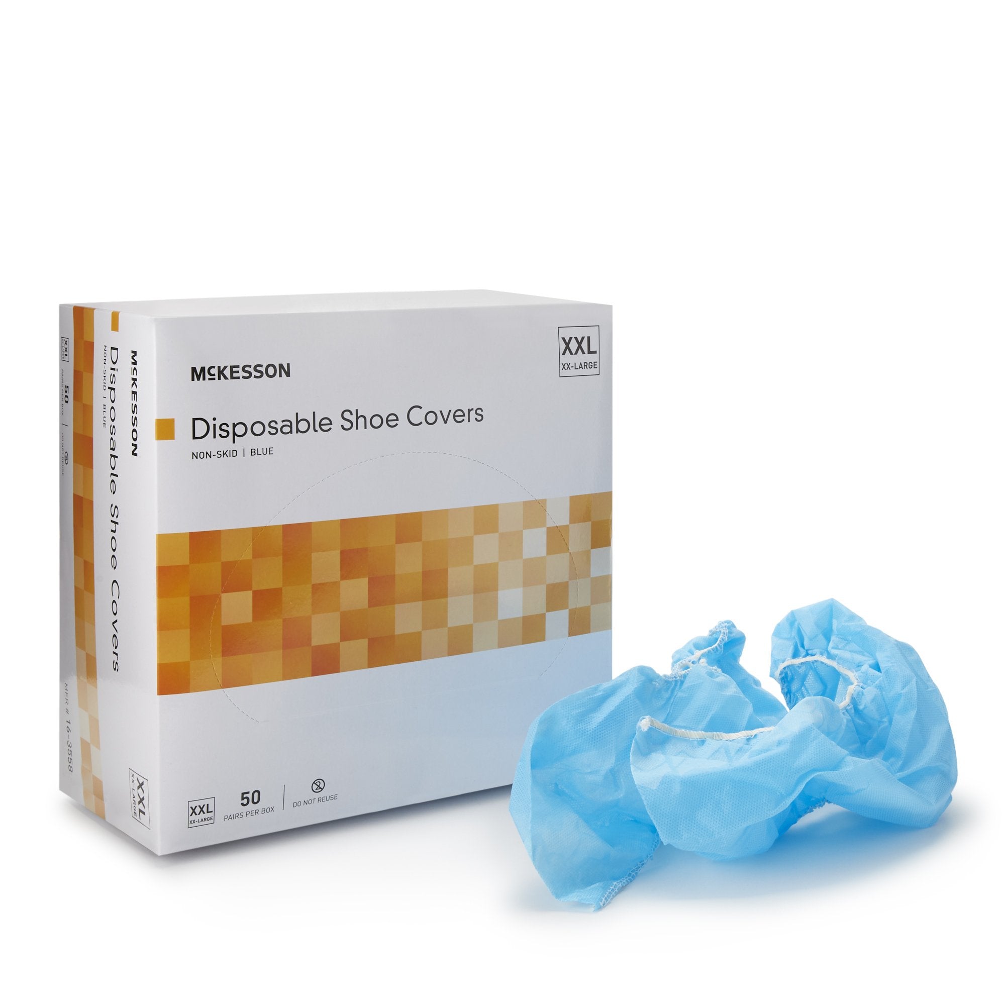 McKesson Brand - Shoe Cover McKesson 2X-Large Shoe High Nonskid Sole Blue NonSterile [1/BX]