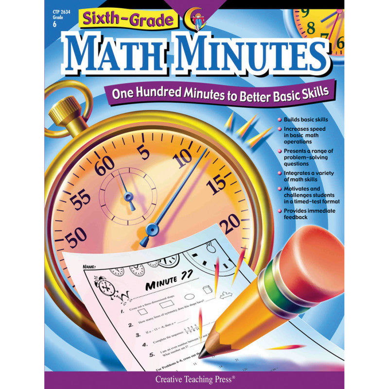 CREATIVE TEACHING PRESS - Math Minutes Book, Grade 6