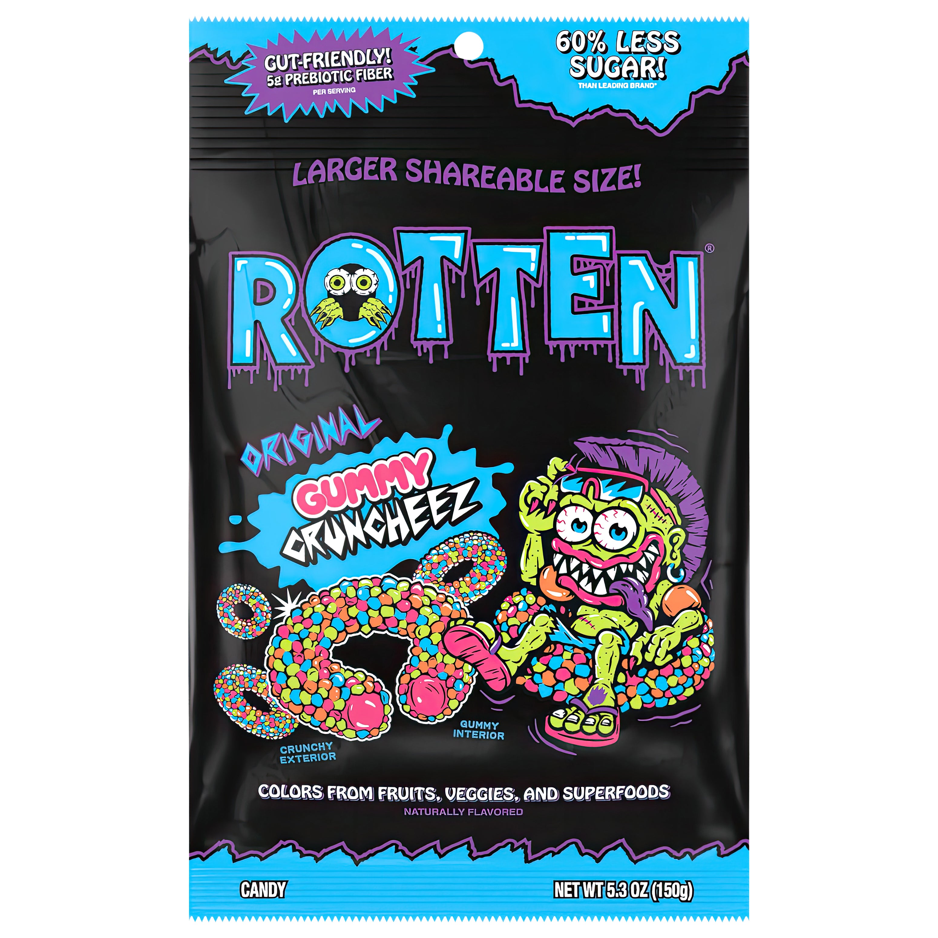 Rotten Gummy Cruncheez, Original 5.3 oz - Case of 6