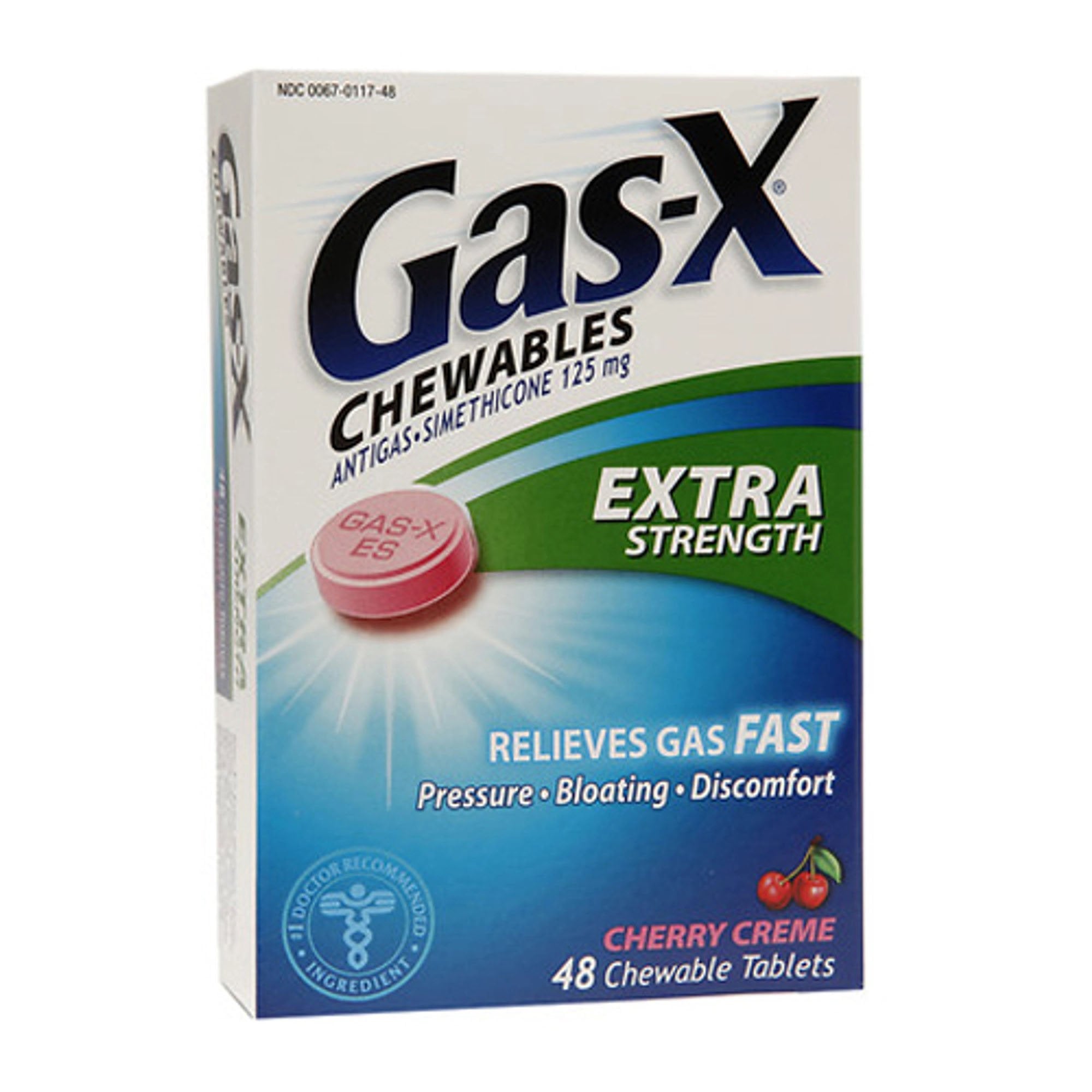 Glaxo Smith Kline Pharmaceuticals - Gas Relief Gas-X® 125 mg Strength Chewable Tablet 48 per Bottle [1/BT]