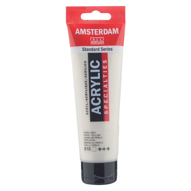 Standard Acrylic Paint, 120ml, Pearl Yellow 818