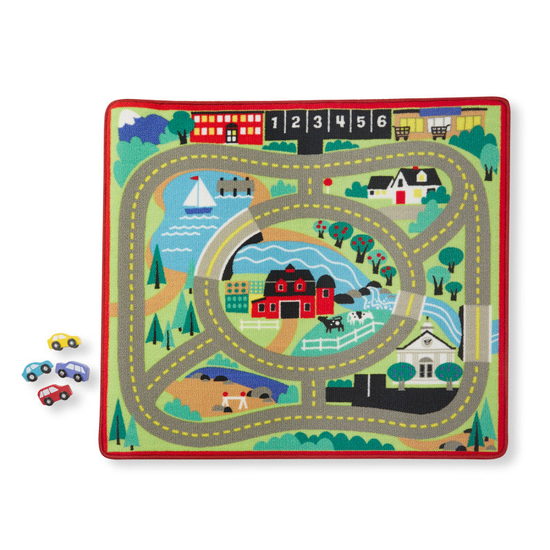 MELISSA & DOUG - 'Round the Town Road Rug & Car Set