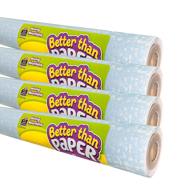 TEACHER CREATED RESOURCES - Better Than Paper Bulletin Board Roll, Moving Mountains, 4-Pack