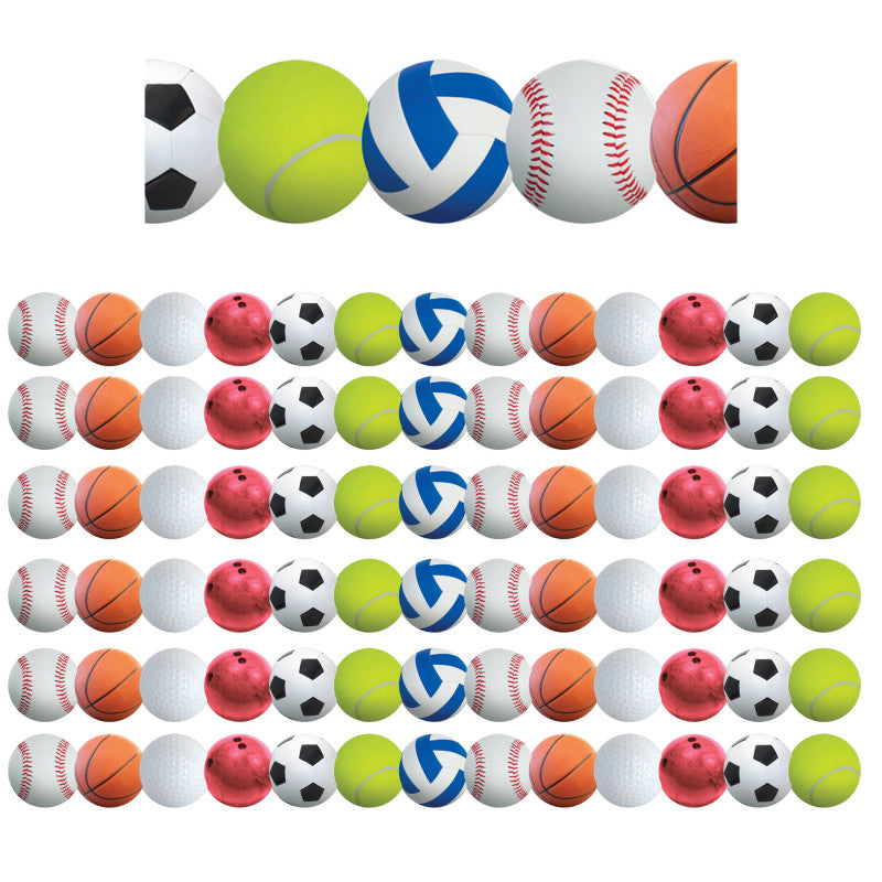 HYGLOSS - Sports Balls Border, 36 Feet Per Pack, 6 Packs