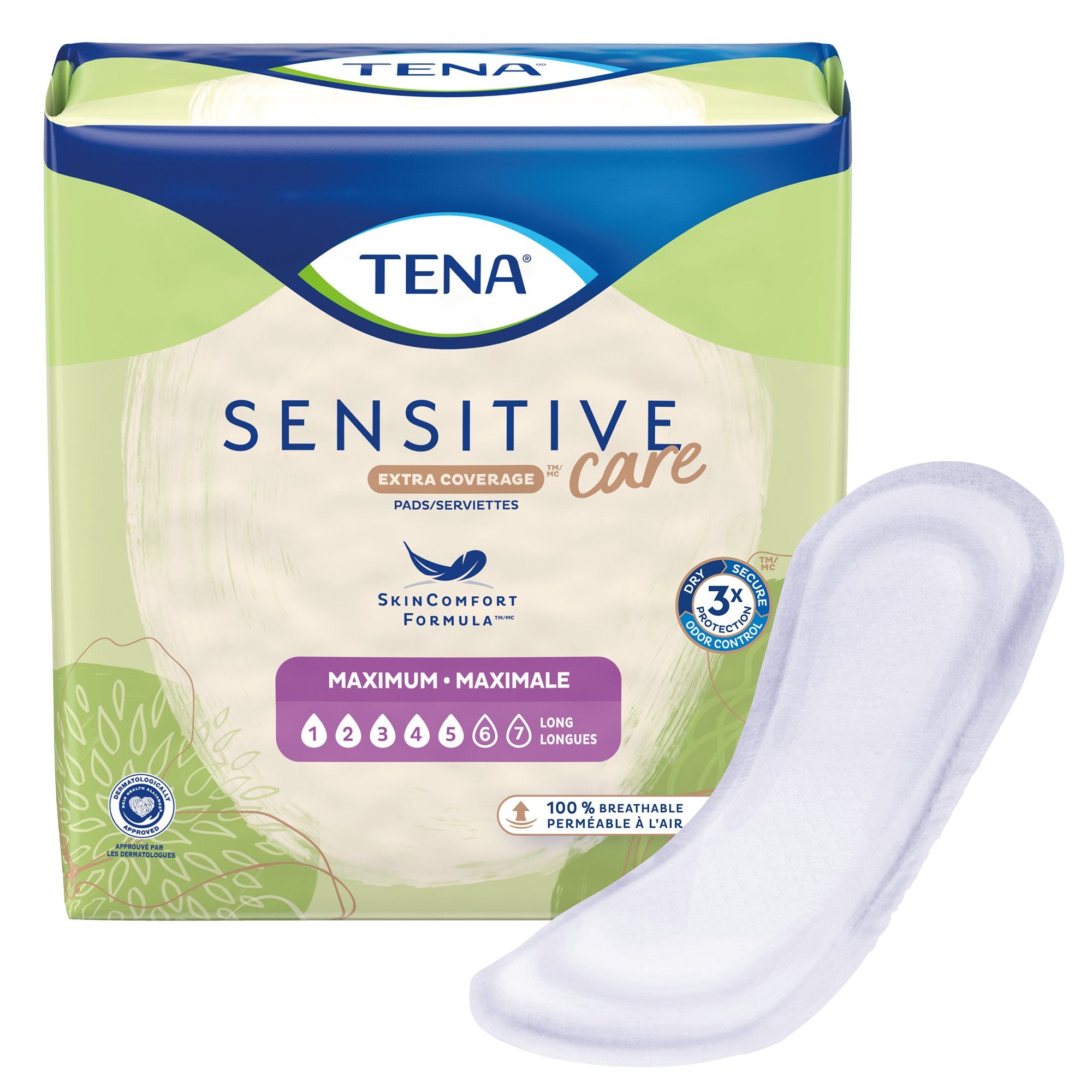 Essity HMS North America Inc - Bladder Control Pad TENA® Sensitive Care Maximum Extra Coverage Long 15 Inch Length Heavy Absorbency Dry-Fast Core™ One Size Fits Most [39/BG]