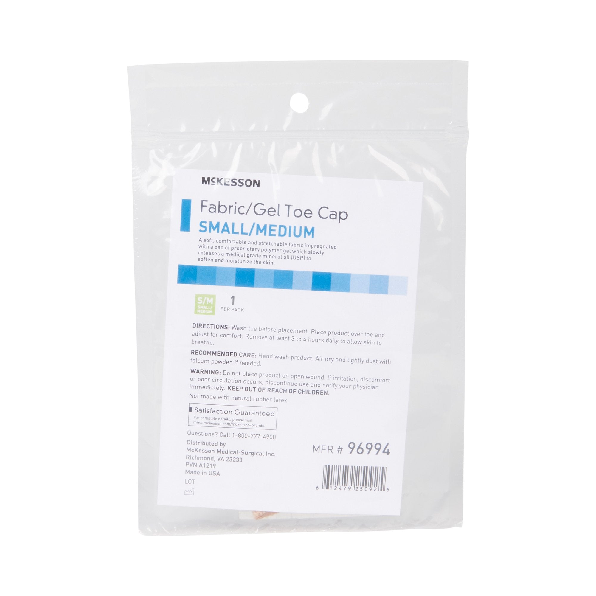 McKesson Brand - Toe Cap McKesson Small / Medium Pull-On Toe [1/EA]