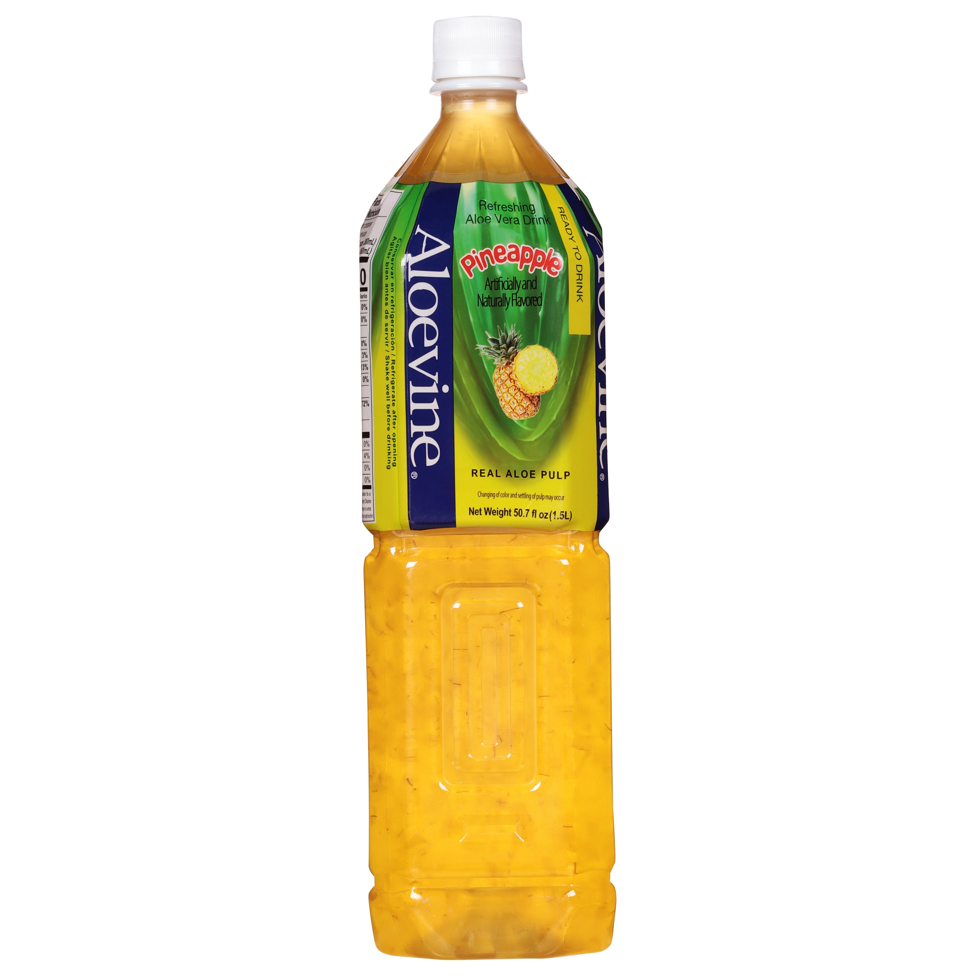 Aloevine Refreshing Pineapple Aloe Vera Drink 50.7 fl oz - Case of 12