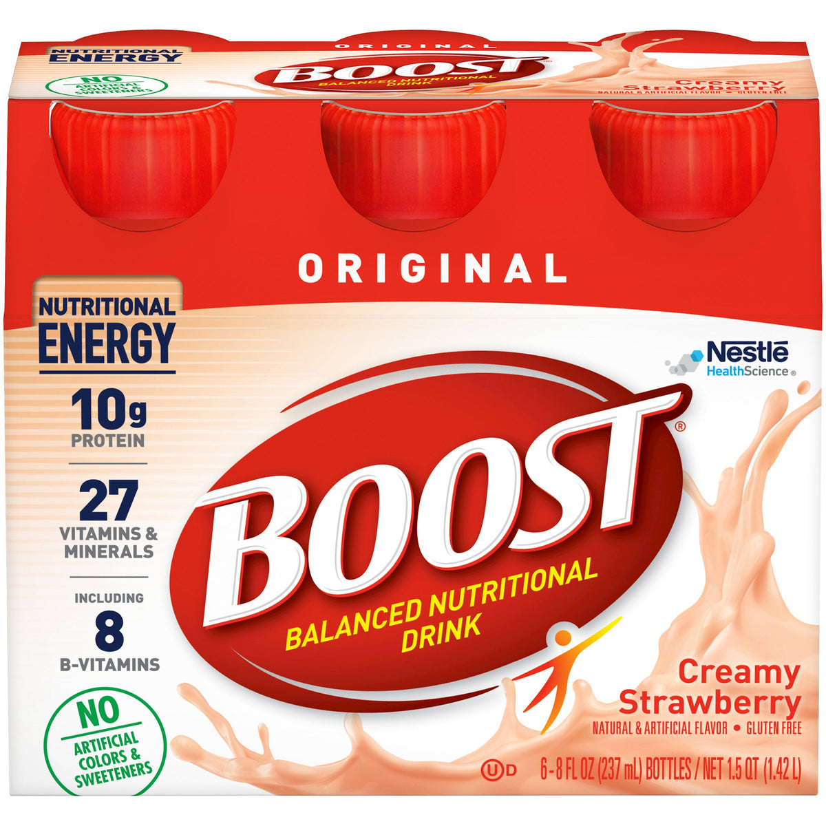 Nestle Healthcare Nutrition - Oral Supplement Boost® Original Creamy Strawberry Flavor Liquid 8 oz. Bottle [24/CS] (983722_CS)