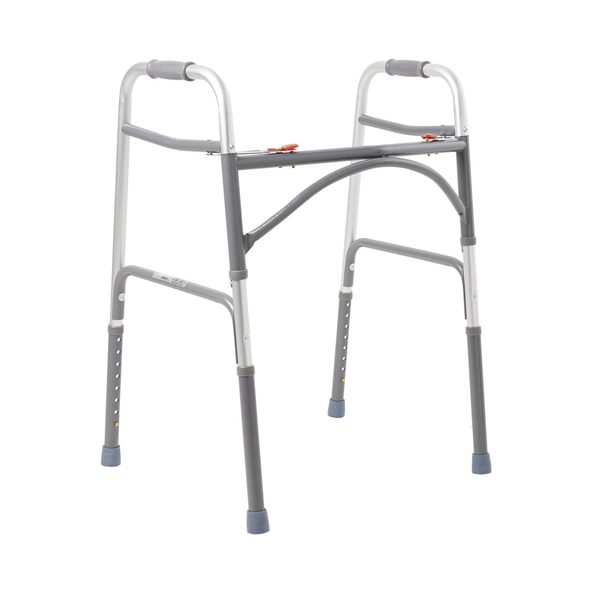 McKesson Brand - Bariatric Dual Release Folding Walker Adjustable Height McKesson Steel Frame 500 lbs. Weight Capacity 32-1/2 to 39 Inch Height [1/EA]