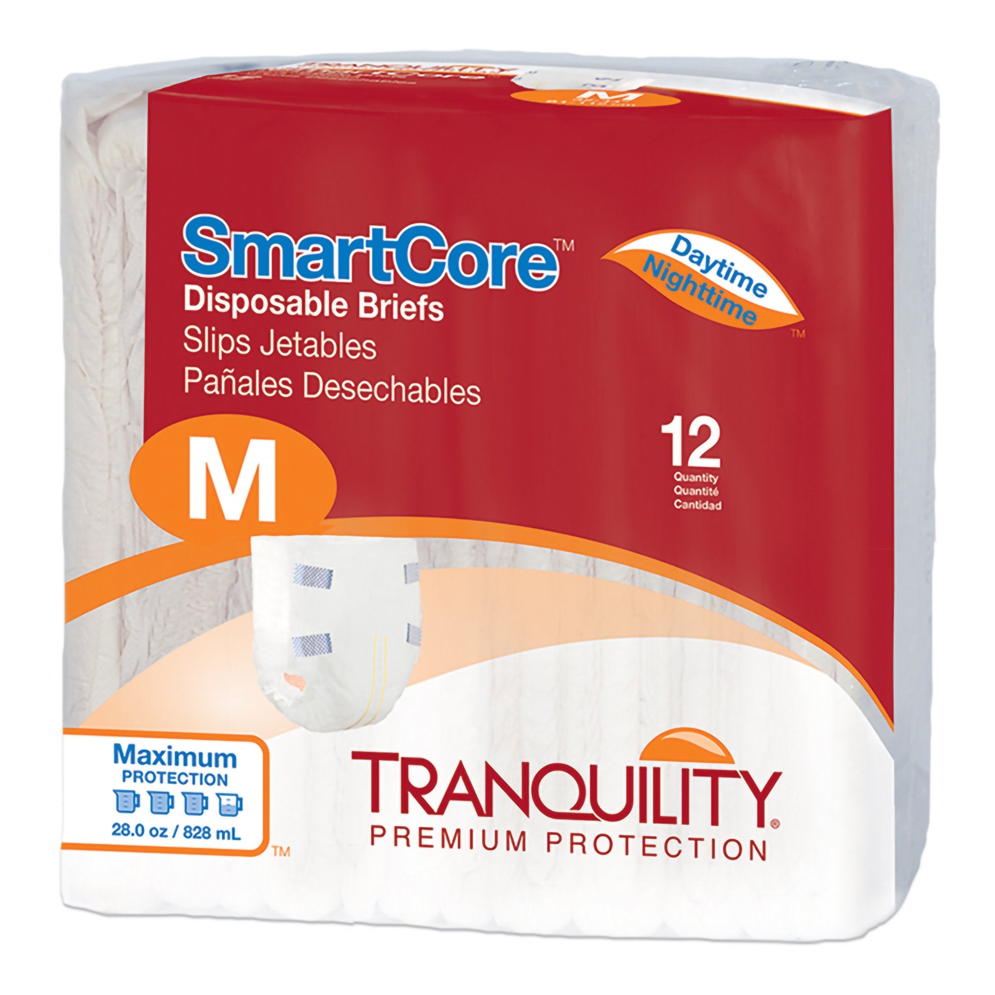 Principle Business Enterprises - Unisex Adult Incontinence Brief Tranquility SmartCore™ Medium Disposable Heavy Absorbency [12/PK]