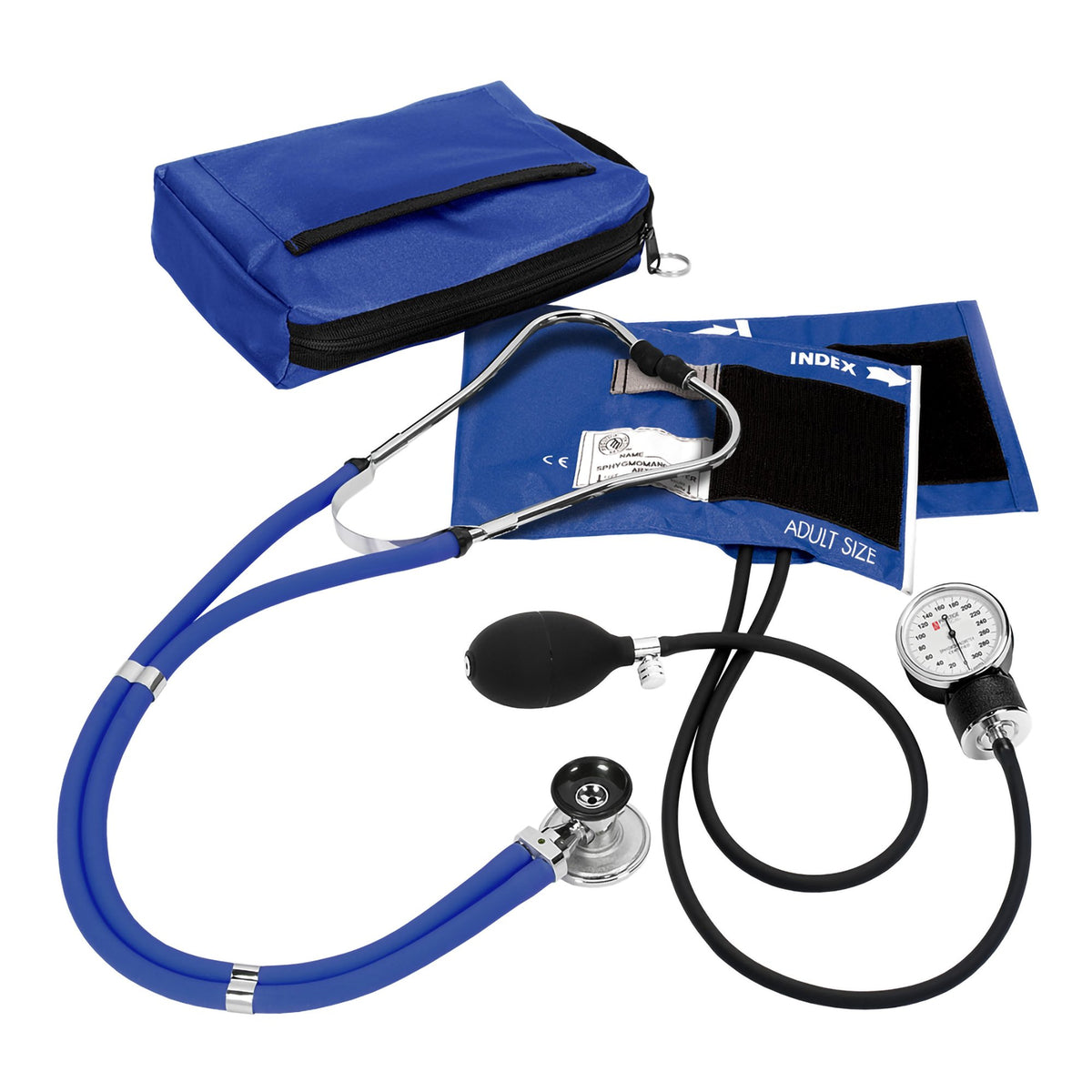 Prestige Medical - Reusable Aneroid / Stethoscope Set Prestige Medical 25 to 40 cm Adult Cuff Dual Head Sprague Stethoscope Pocket Aneroid [1/EA] (582819_EA)