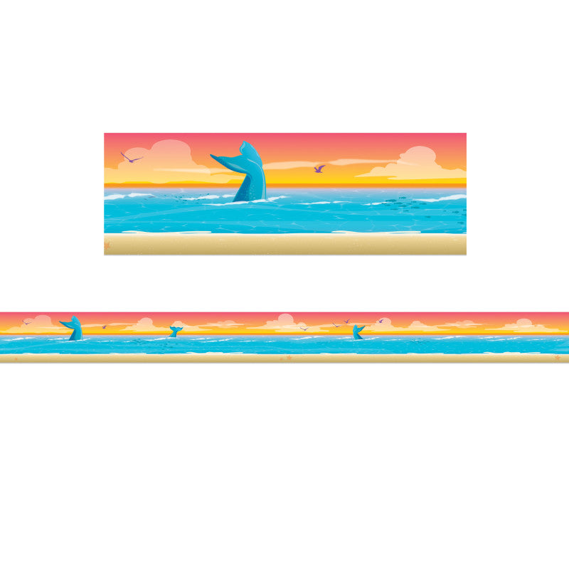 Seas the Day Horizon Extra Wide Die-Cut Deco Trim®, 37 Feet