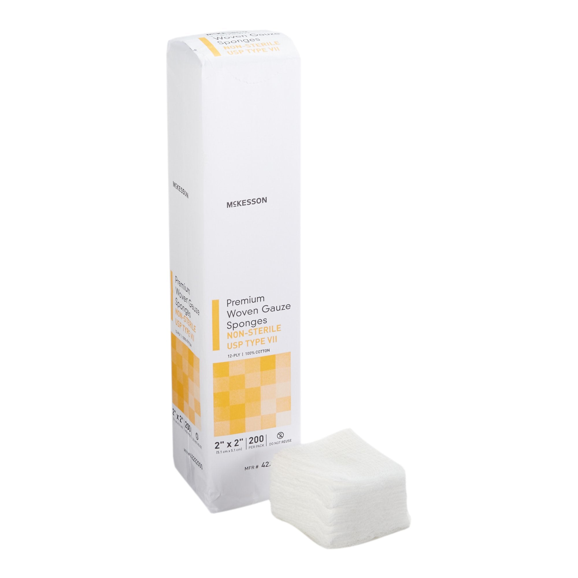 McKesson Brand - Gauze Sponge McKesson 2 X 2 Inch 12-Ply NonSterile 200 per Pack [200/PK] (1043628_PK)