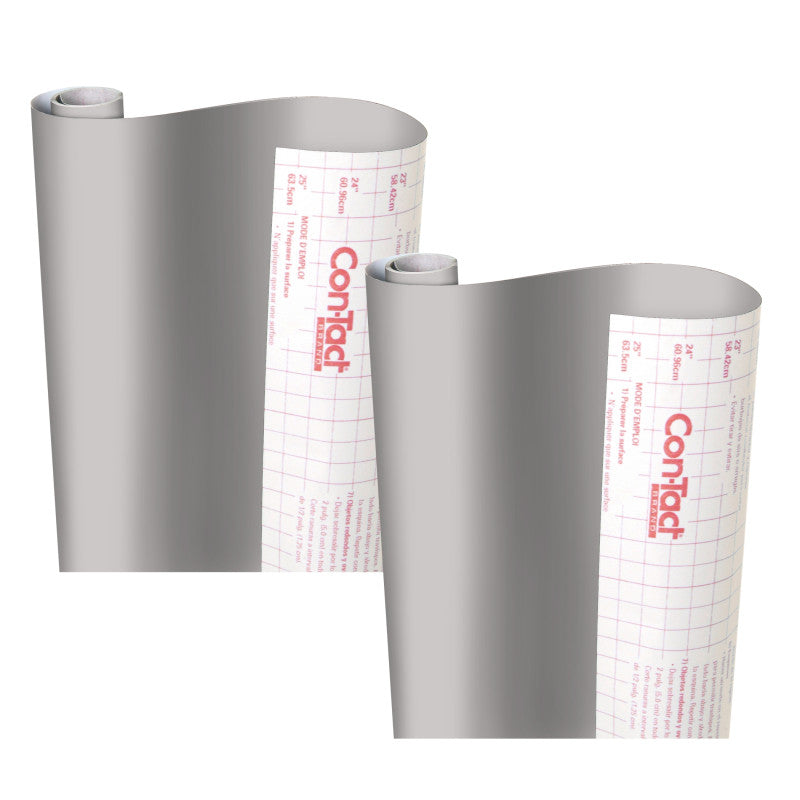 CON-TACT BRAND - Creative Covering™ Adhesive Covering, Slate Gray, 18" x 16 ft, Pack of 2