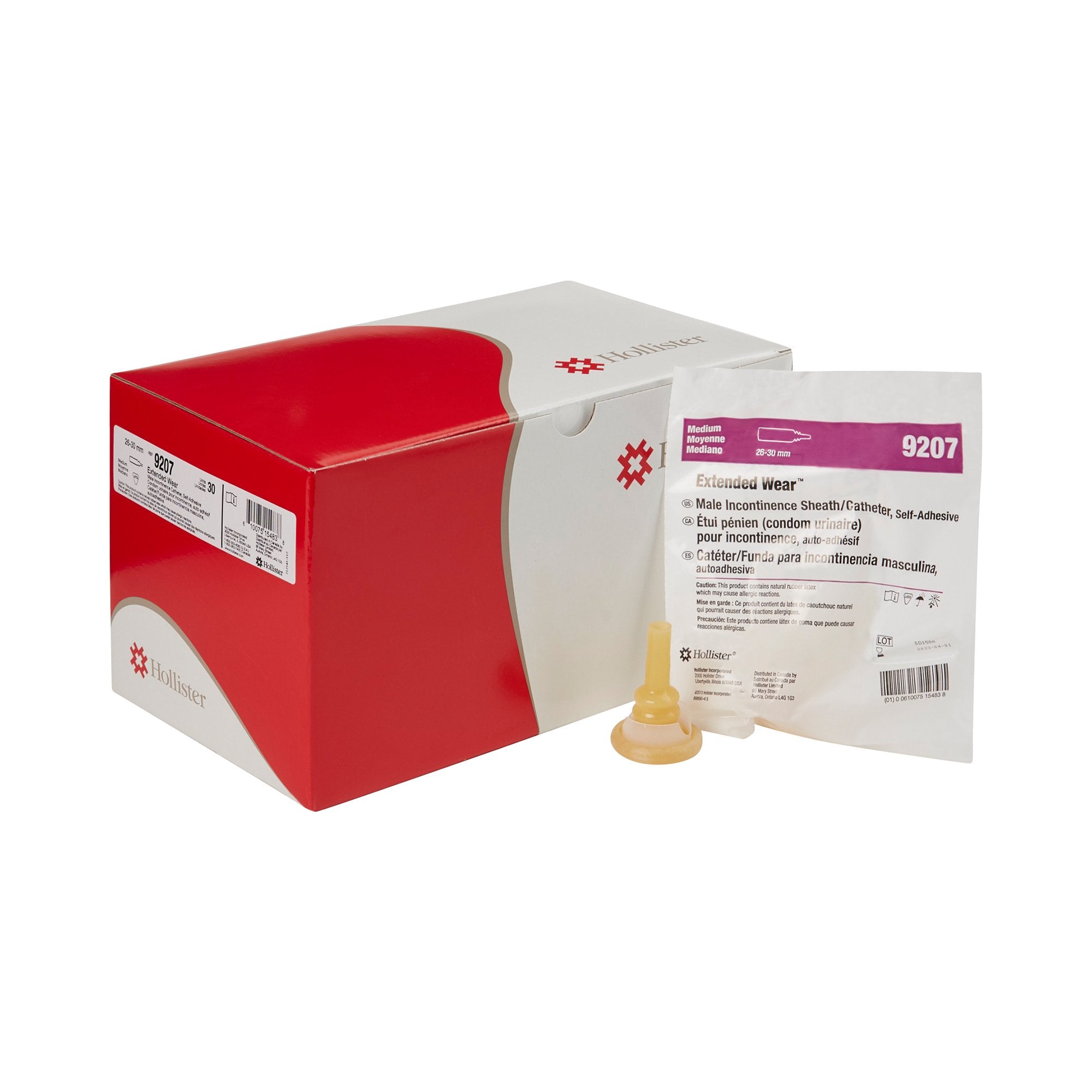 Hollister - Male External Catheter Extended™ Self-Adhesive Seal Acrylic Medium [30/BX]