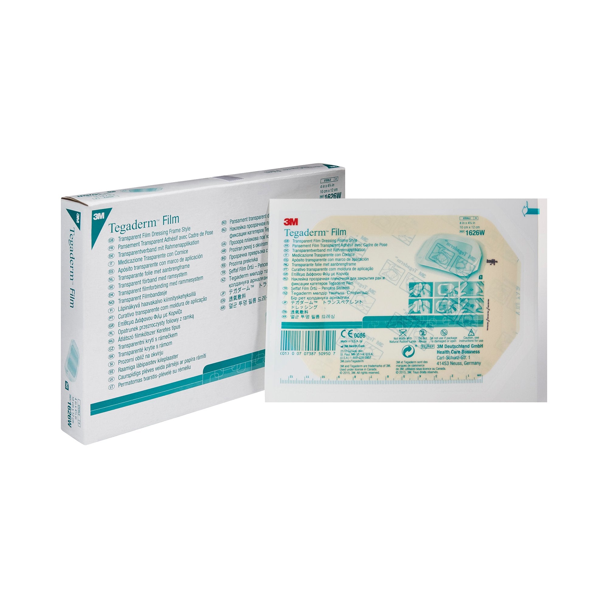 Solventum Corporation - Transparent Film Dressing 3M™ Tegaderm™ 4 X 4-3/4 Inch Frame Style Delivery Rectangle Sterile [1/EA]