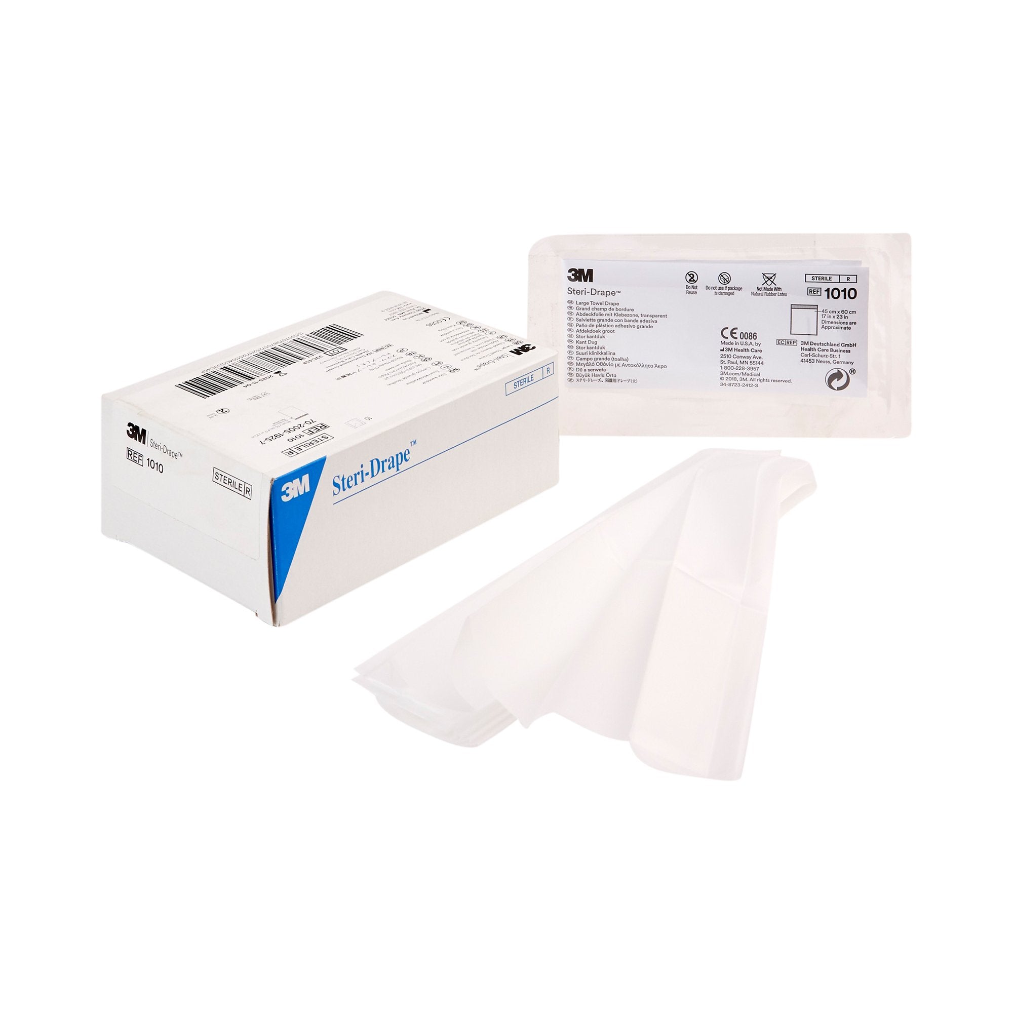 Solventum Corporation - General Purpose Drape 3M™ Steri-Drape™ Large Towel Drape 17 W X 23 L Inch Sterile [40/CS]
