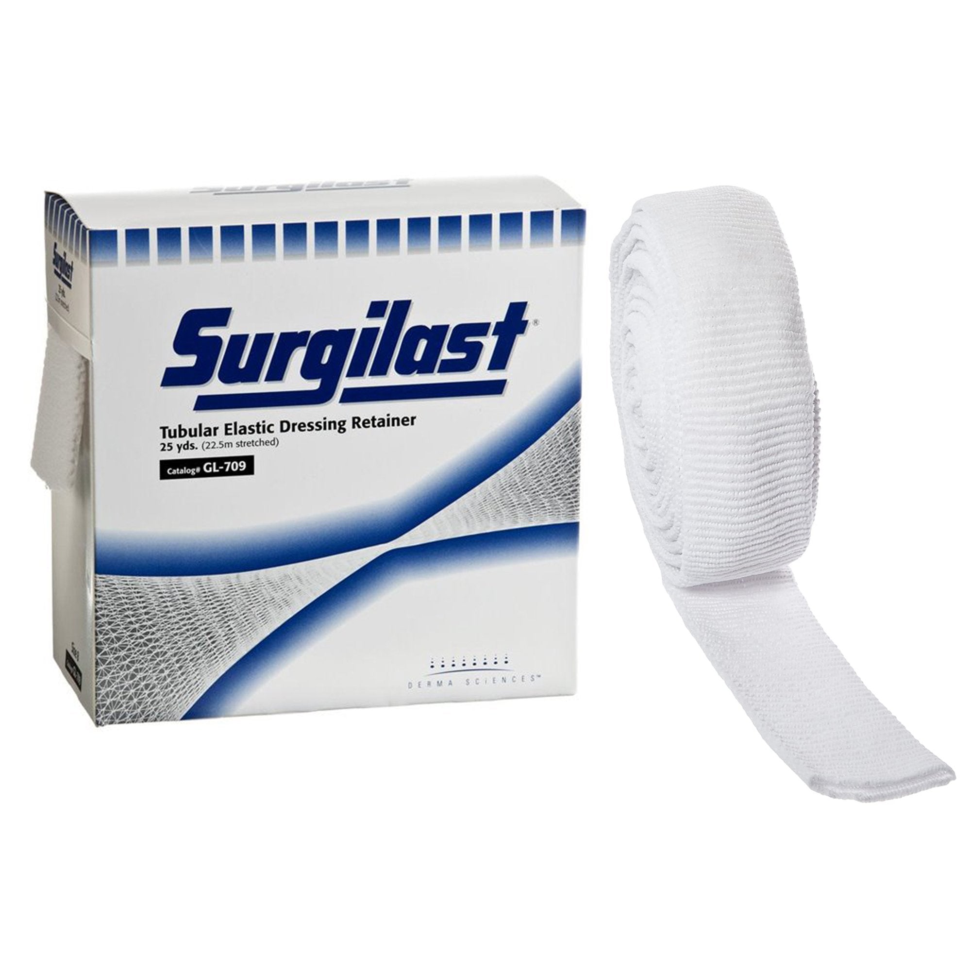 Gentell - Elastic Net Retainer Dressing Surgilast® Tubular Elastic 25 Yard Size 8 White Medium Chest / Back / Perineum / Axilla NonSterile [1/RL]