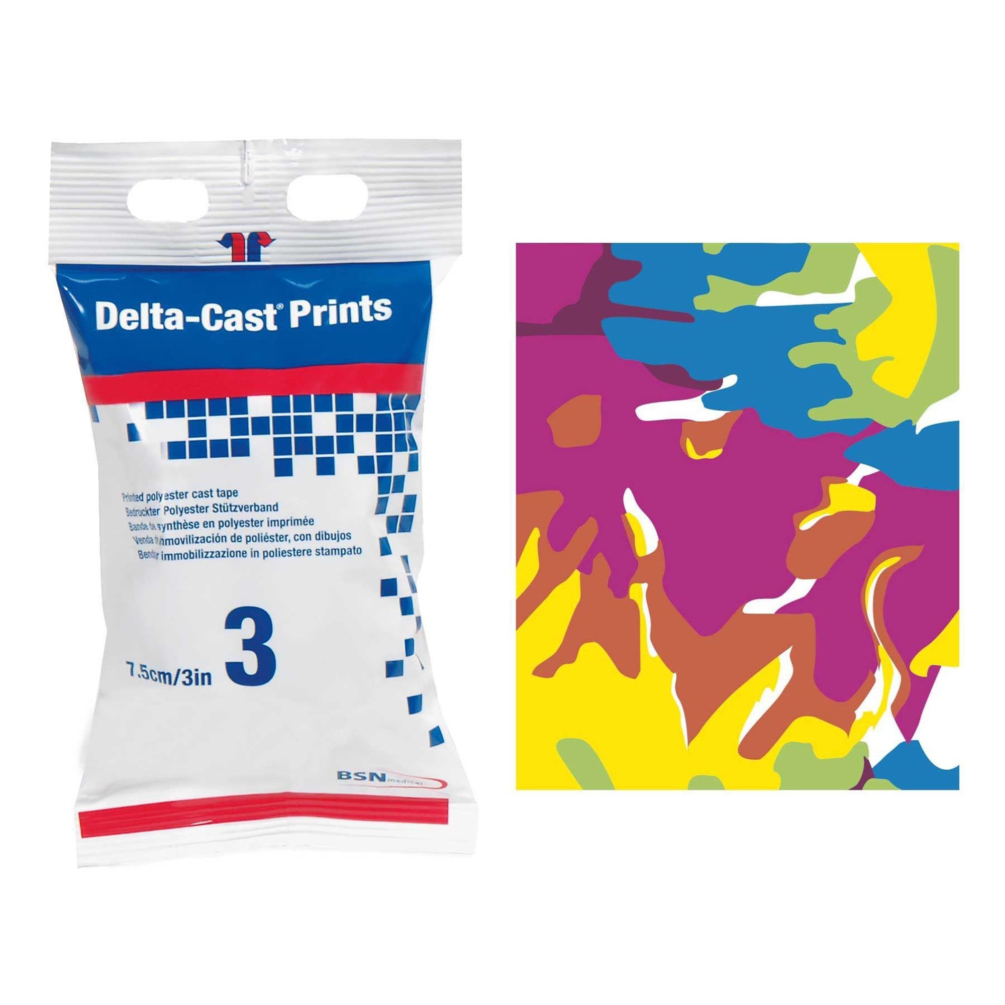 BSN Medical - Cast Tape Delta-Cast® Prints 3 Inch X 12 Foot Polyester Pastel Print [10/BX]