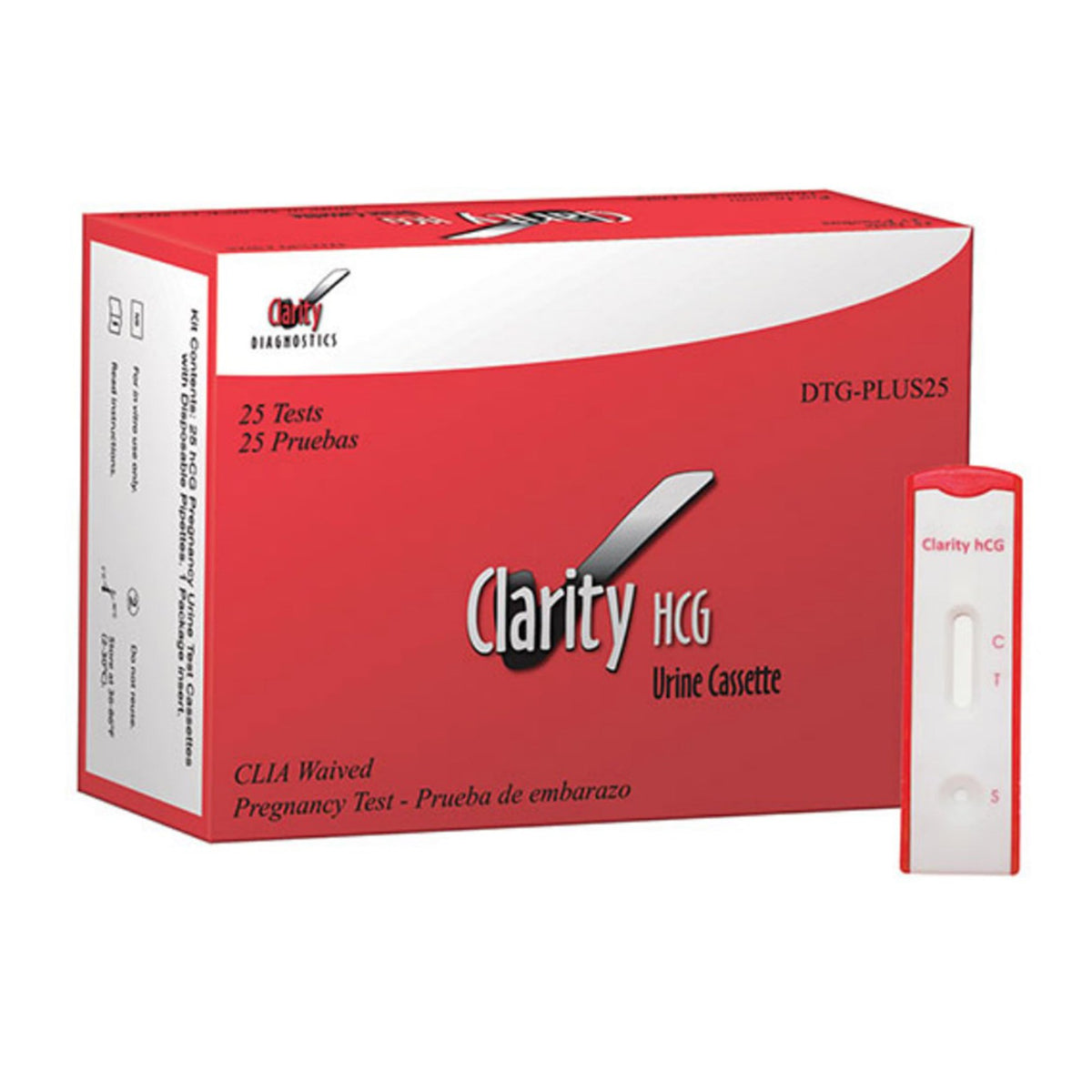 Clarity Diagnostics - Reproductive Health Test Kit Clarity® hCG Pregnancy Test 25 Tests CLIA Waived [1/BX]
